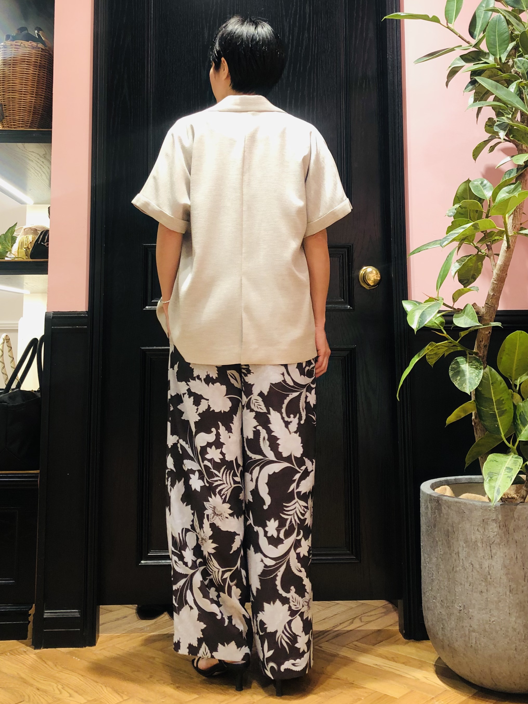 OGATAさんの「DRESSTERIOR｜【セットアップ可/UVカット/接触冷感/吸水速乾】ウォッシャブル リネンライクドルマンジャケット」を使ったコーディネート