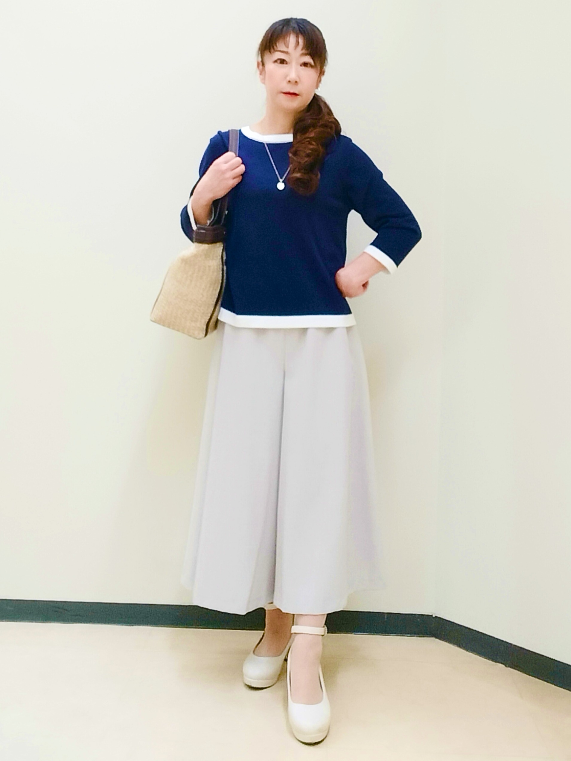 花さんの「Reflect｜【セットアップ可】リネンライクジレ」を使ったコーディネート