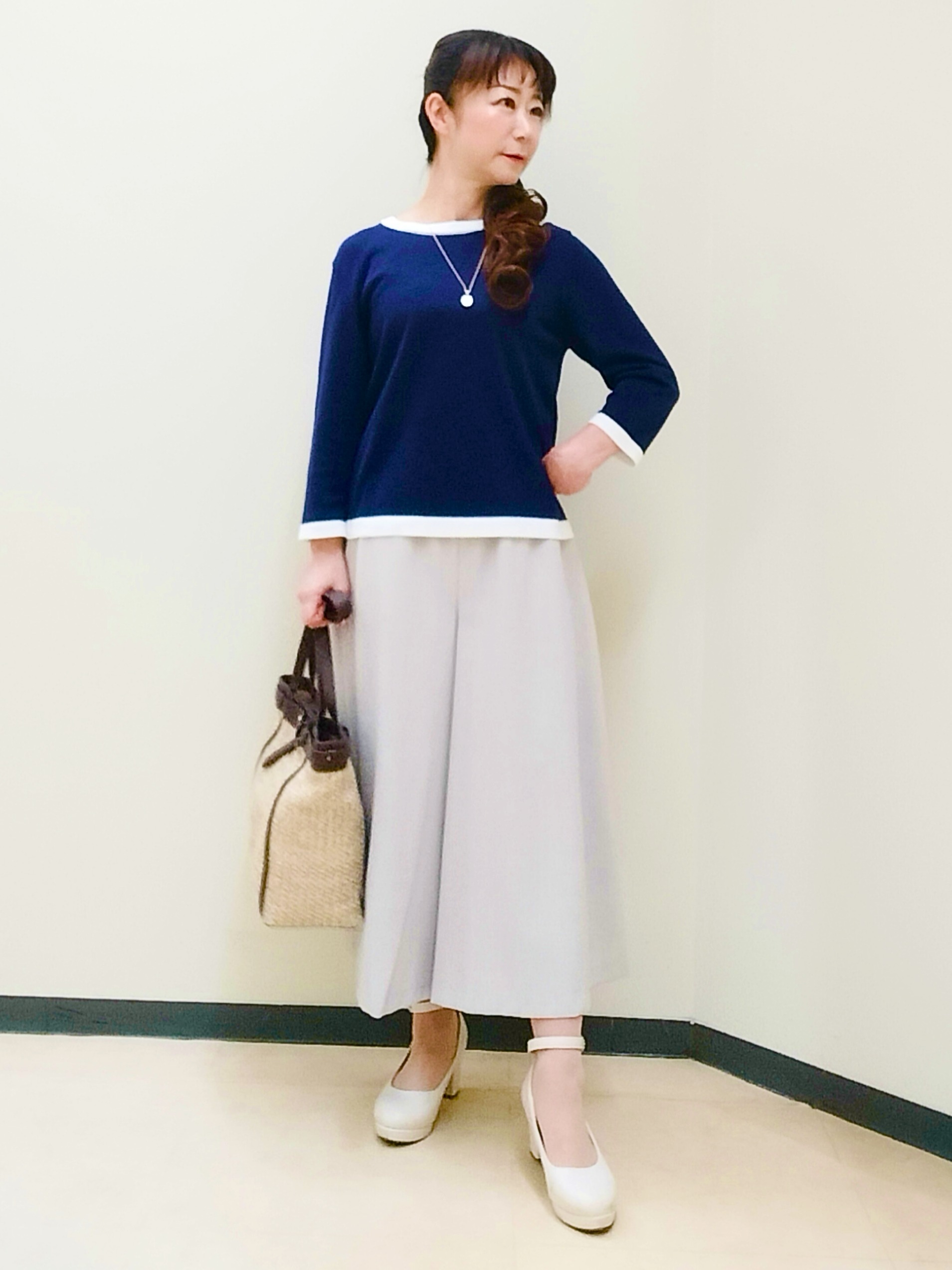 花さんの「Reflect｜【セットアップ可】リネンライクジレ」を使ったコーディネート