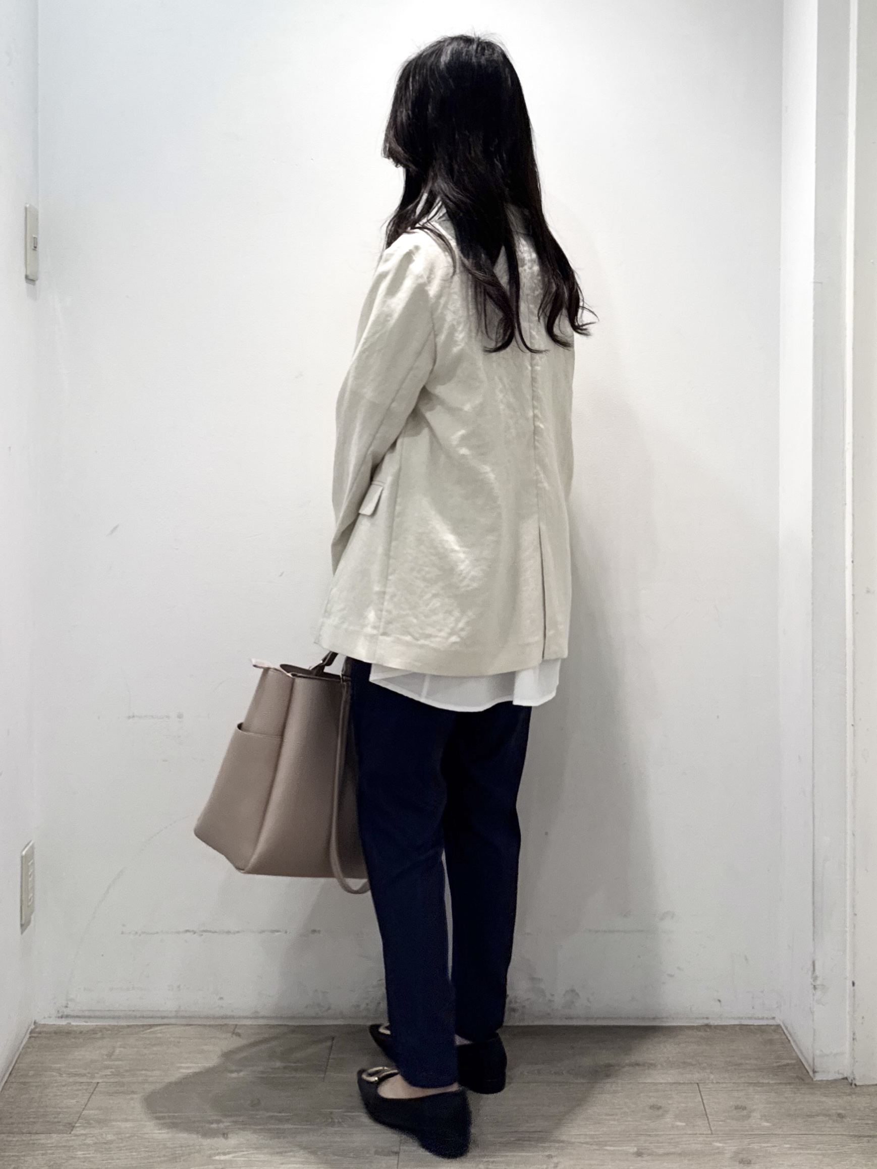 yuicciさんの「OPAQUE.CLIP｜【UV／接触冷感】ダブルブレストジャケット《防シワ加工／洗える》」を使ったコーディネート