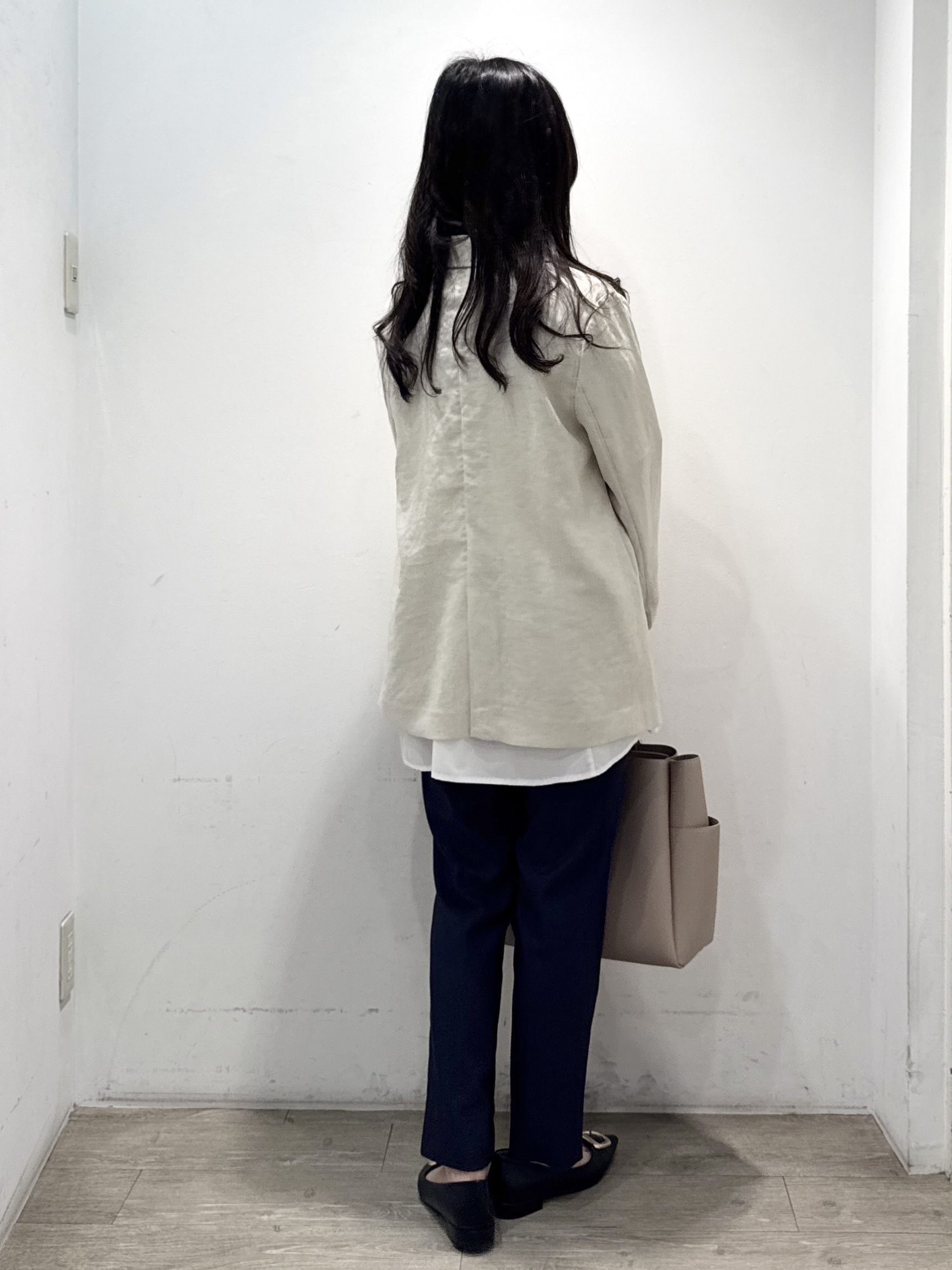 yuicciさんの「OPAQUE.CLIP｜【UV／接触冷感】ダブルブレストジャケット《防シワ加工／洗える》」を使ったコーディネート