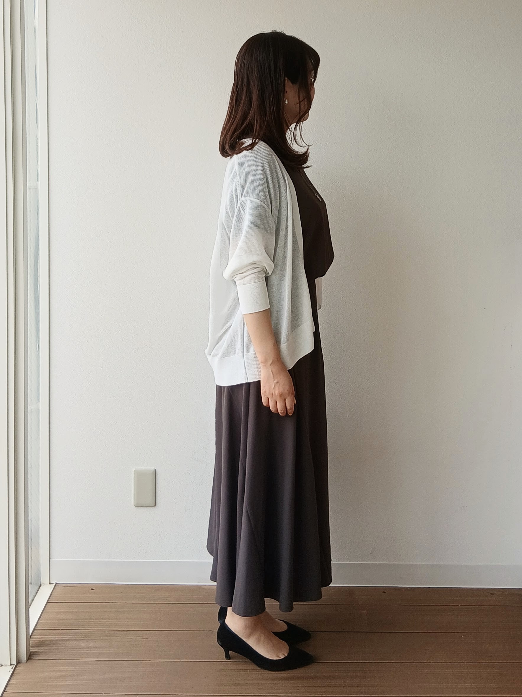 なみきさんの「UNTITLED｜【日除け・冷房対策に】コットンリネンカーディガン」を使ったコーディネート