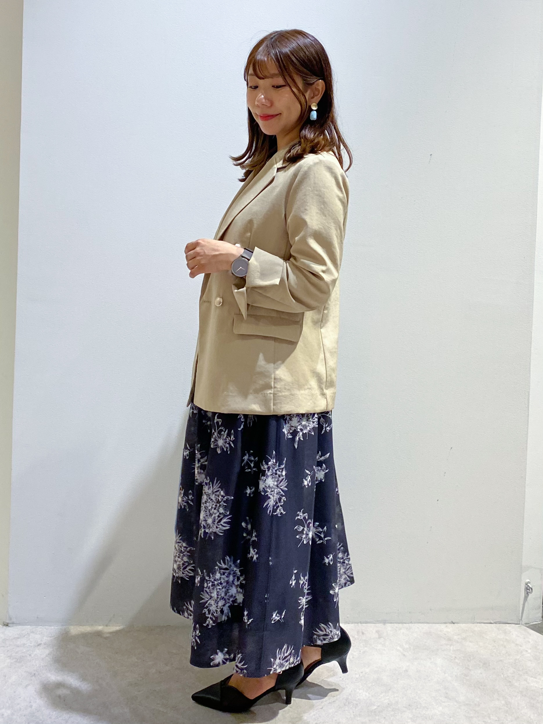 ちぃさんの「OPAQUE.CLIP｜《再入荷》ダブルブレストテーラードジャケット【接触冷感／吸水速乾／イージーアイロン／防シワ／洗濯機O」を使ったコーディネート