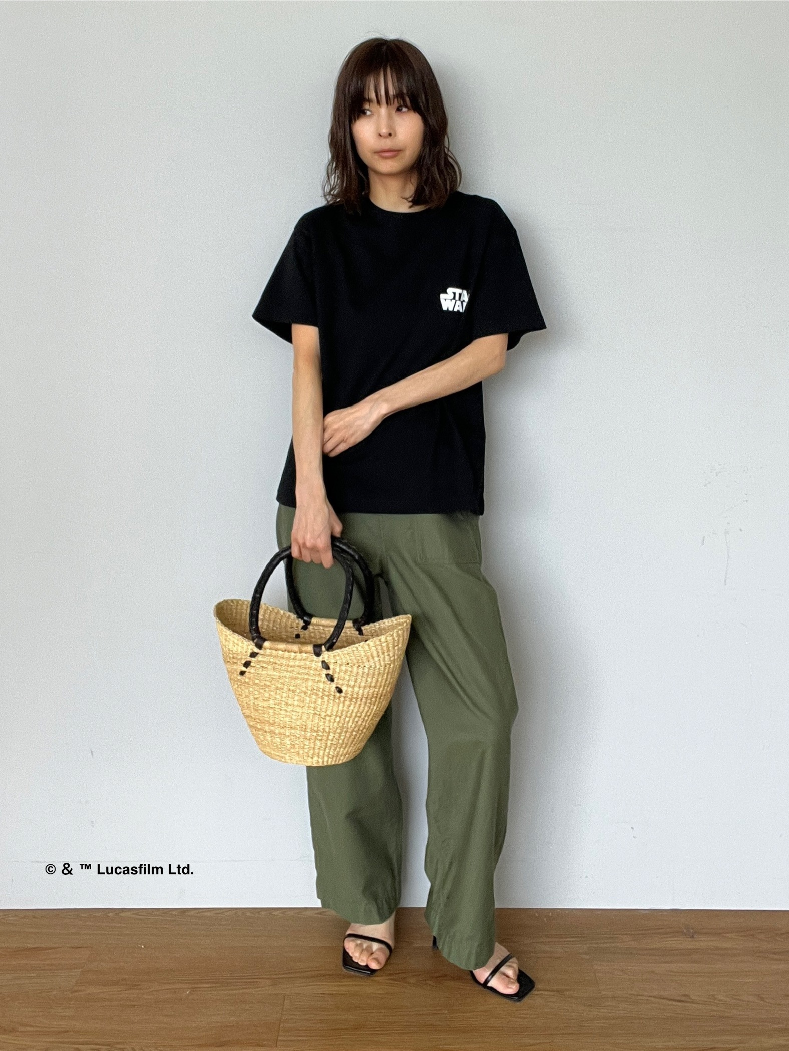 misaさんの「DRESSTERIOR｜【接触冷感】STAR WARS カートゥーンTシャツ」を使ったコーディネート