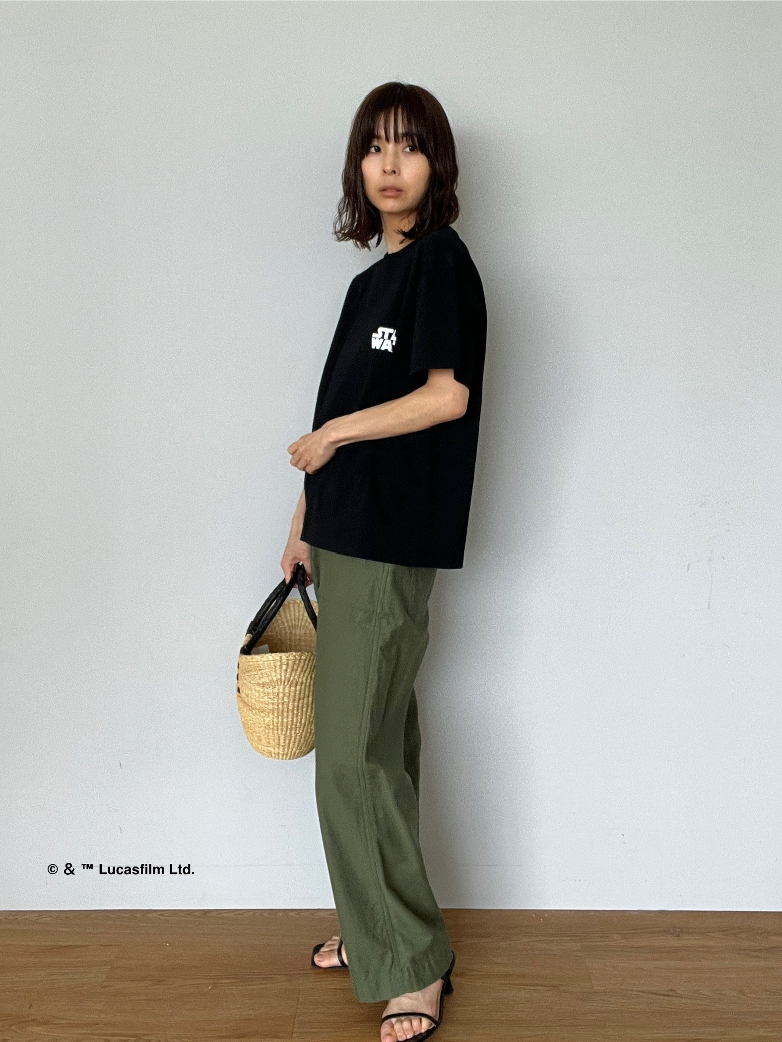 misaさんの「DRESSTERIOR｜【接触冷感】STAR WARS カートゥーンTシャツ」を使ったコーディネート