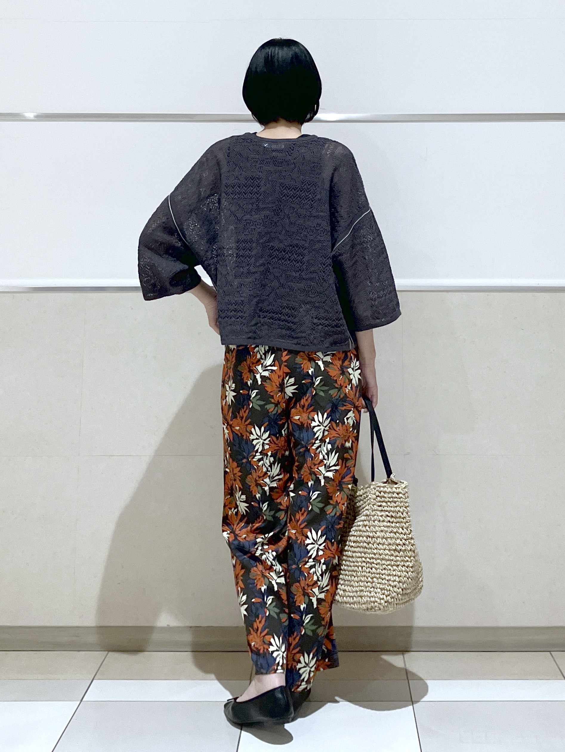 eriko さんの「Dessin｜【洗える】レース配色ニット」を使ったコーディネート