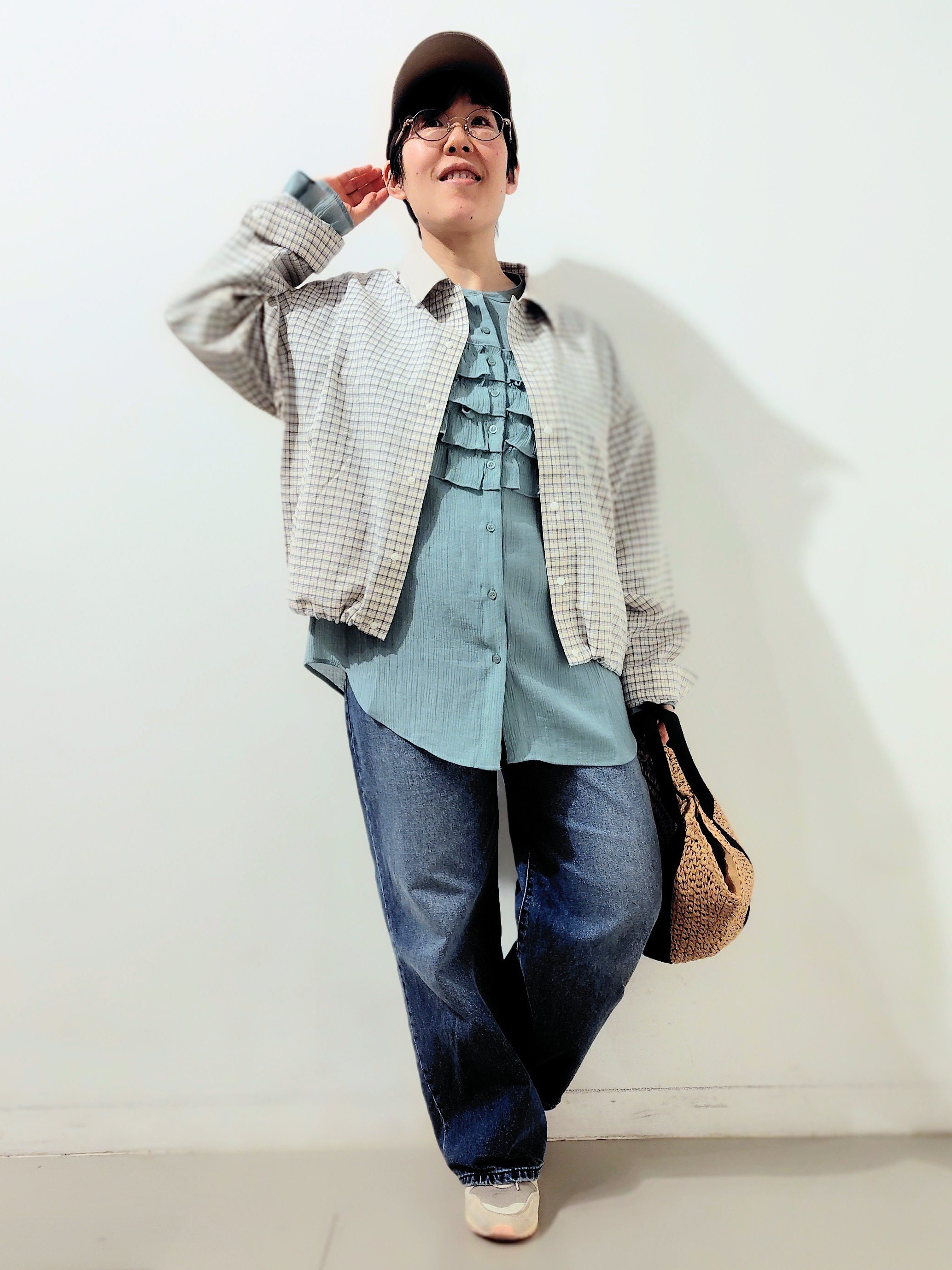 kodamaさんの「THE SHOP TK｜ショート丈シャツブルゾン」を使ったコーディネート