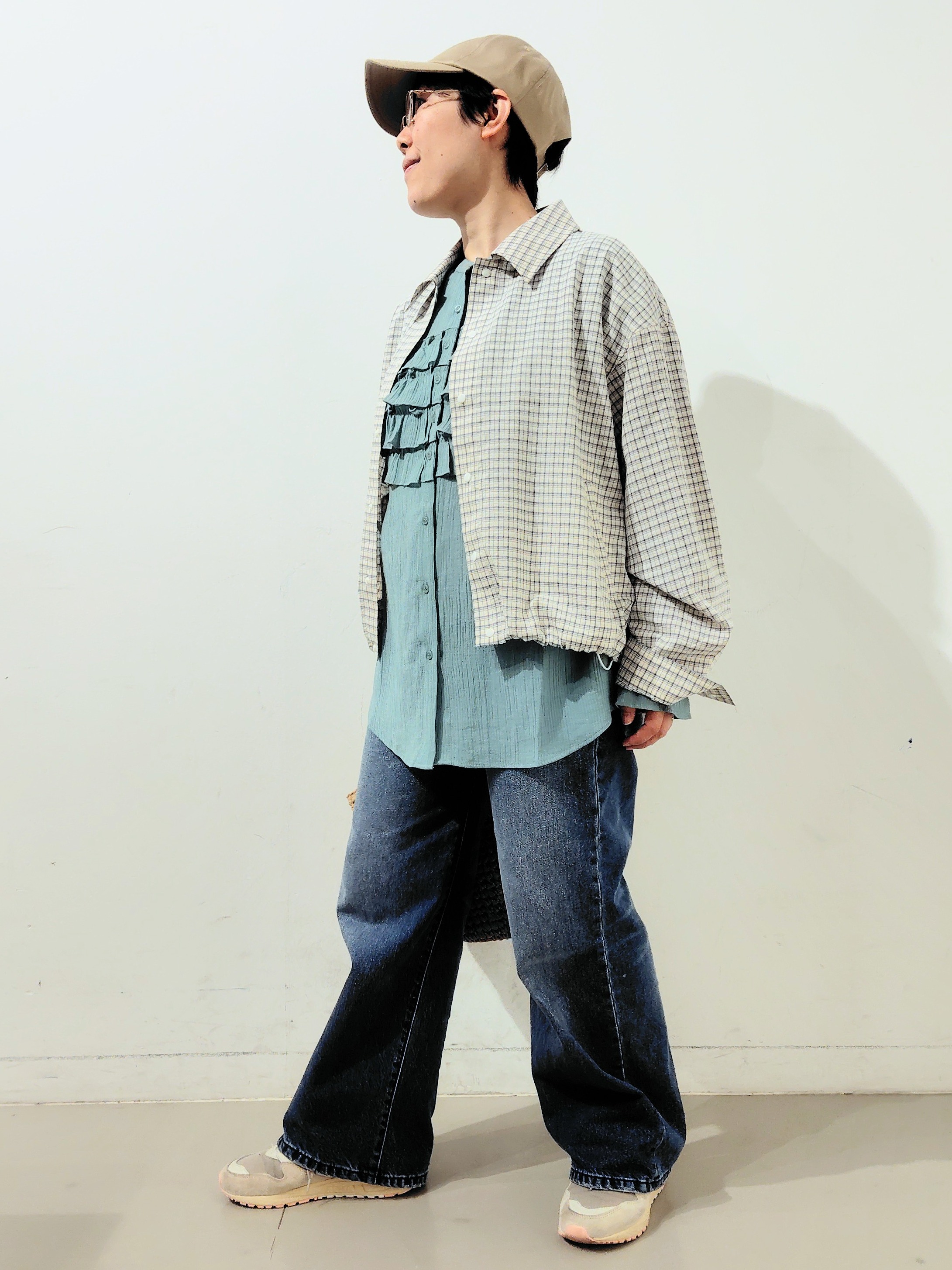 kodamaさんの「THE SHOP TK｜ショート丈シャツブルゾン」を使ったコーディネート