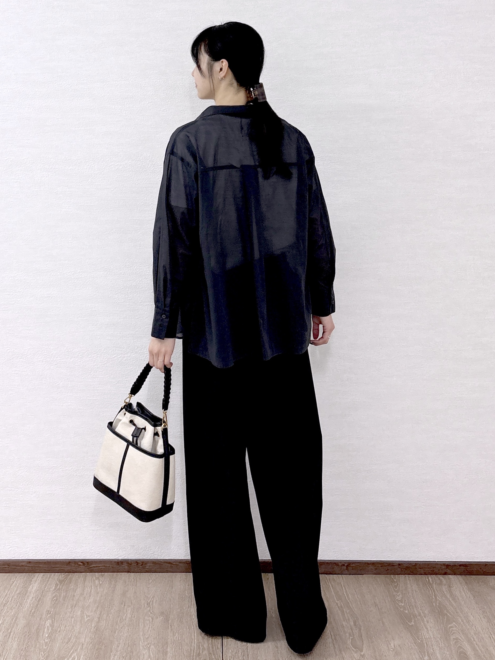 sachikoさんの「OPAQUE.CLIP｜シアーローンシャツ【洗濯機OK】」を使ったコーディネート