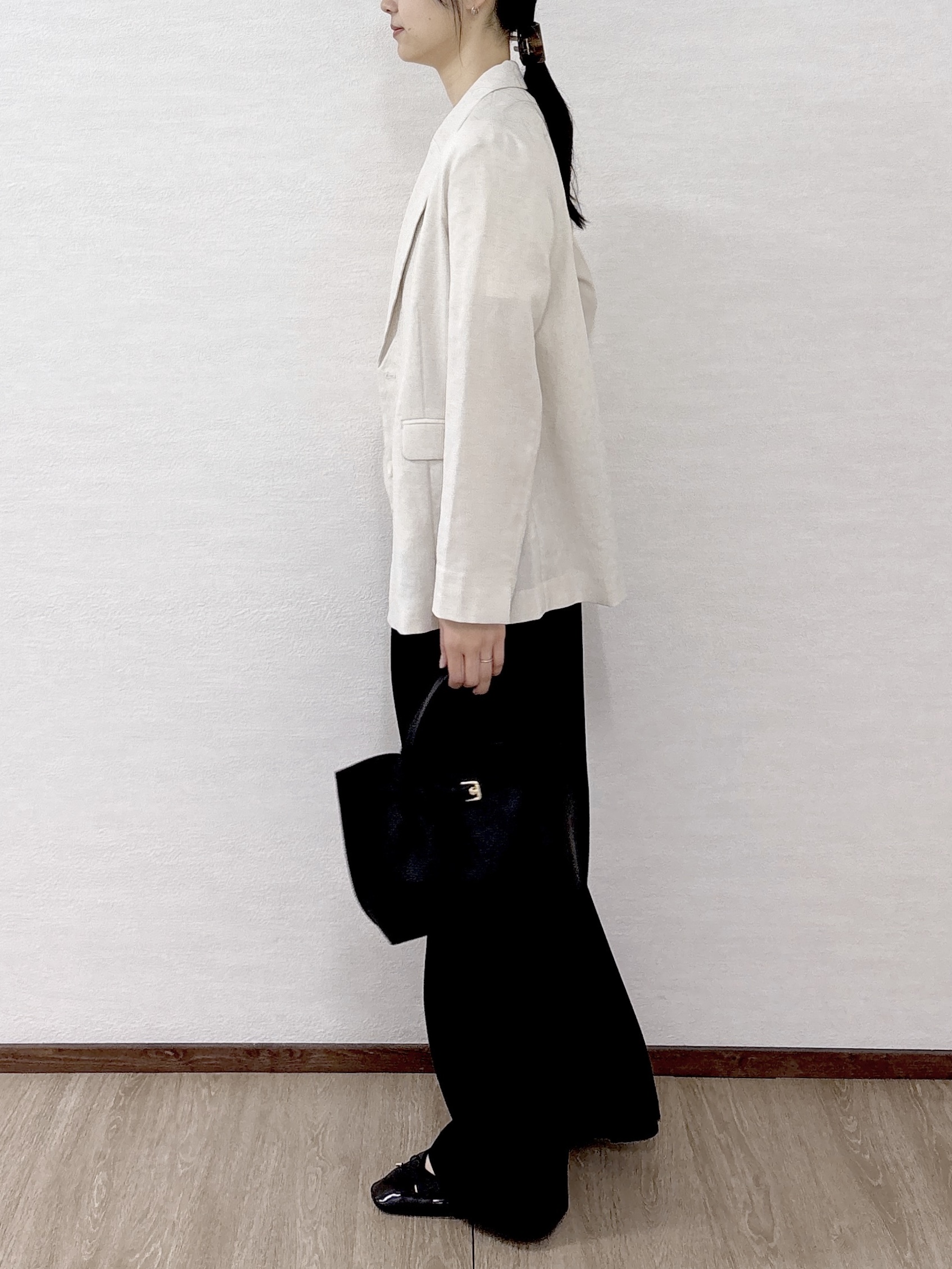 sachikoさんの「OPAQUE.CLIP｜【UV／接触冷感】ダブルブレストジャケット《防シワ加工／洗える》」を使ったコーディネート
