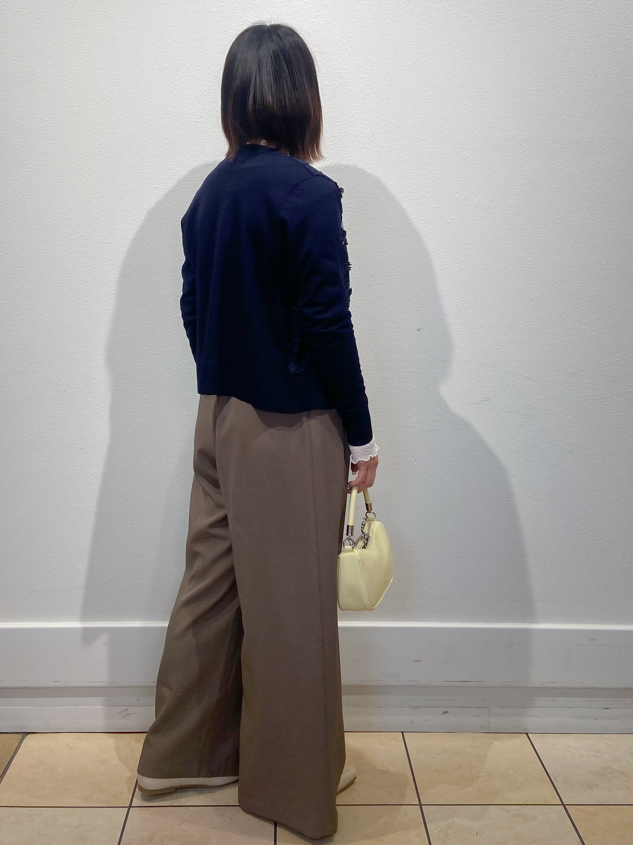 kimiさんの「OPAQUE.CLIP｜チュールレースニットカーディガン【洗える】」を使ったコーディネート