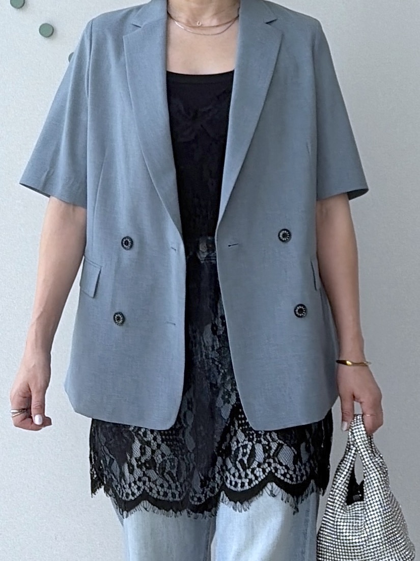 yoshikadoさんの「DRESSTERIOR｜センタープレスストレートデニム」を使ったコーディネート