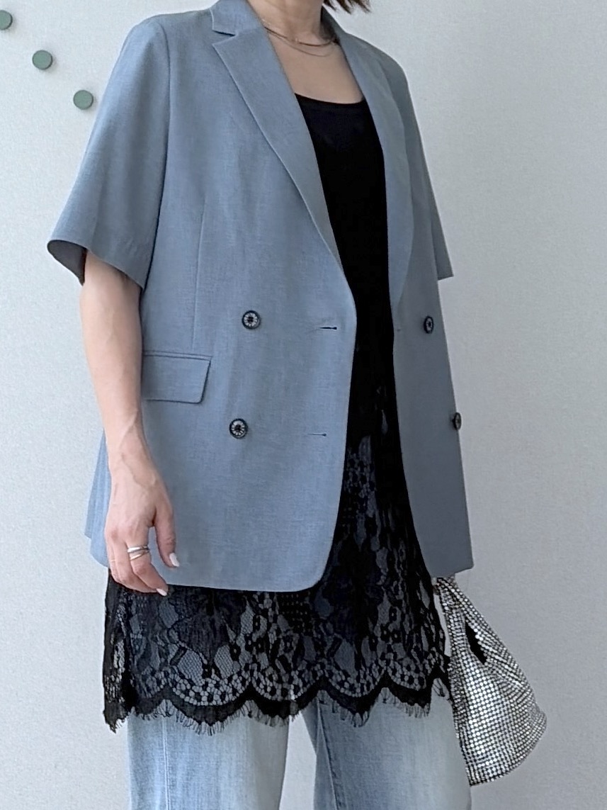 yoshikadoさんの「DRESSTERIOR｜センタープレスストレートデニム」を使ったコーディネート