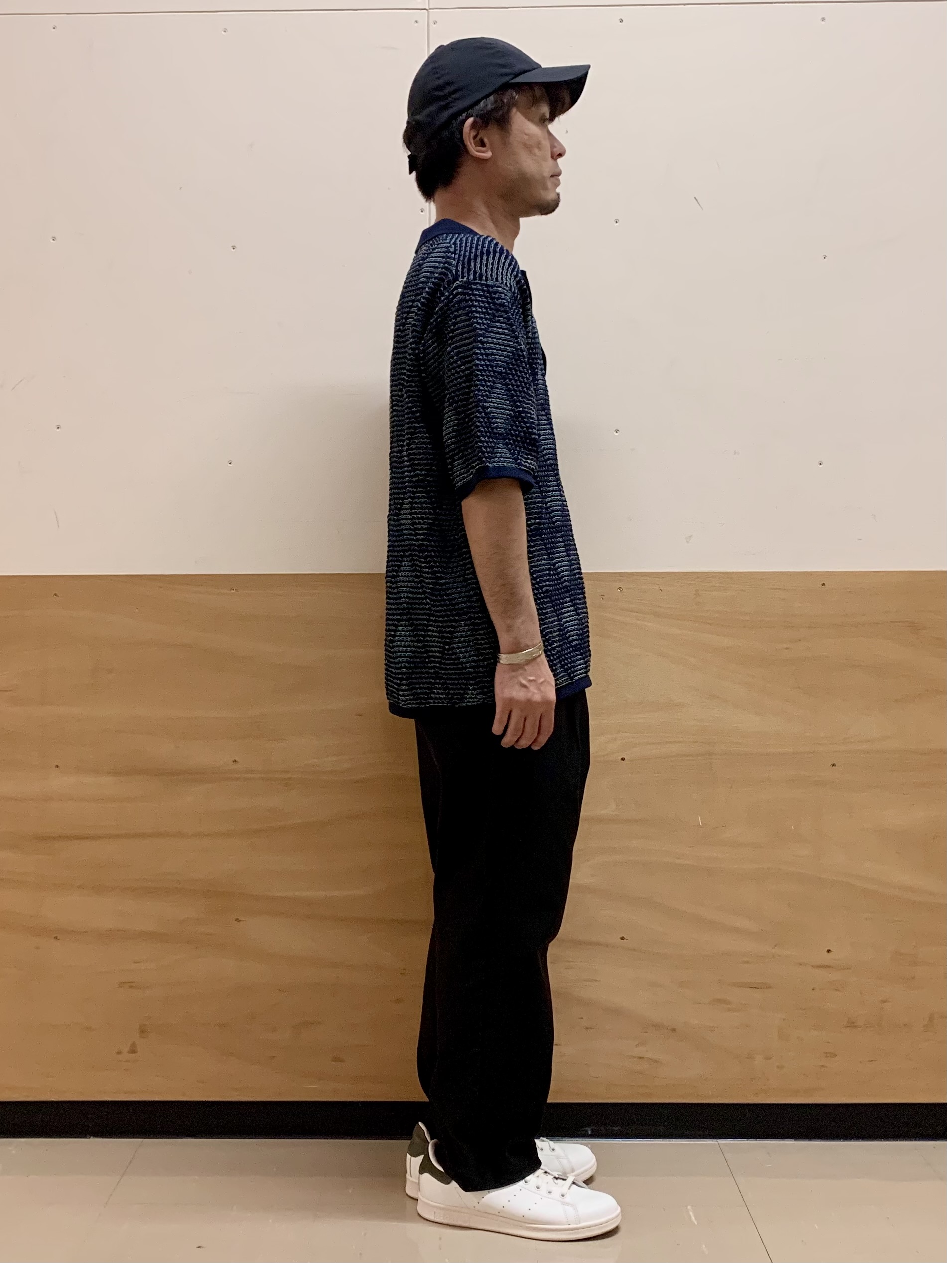MATUさんの「THE SHOP TK｜【主張しすぎない配色バランス】アーガイルメッシュポロ半袖Tシャツ 洗濯機OK」を使ったコーディネート