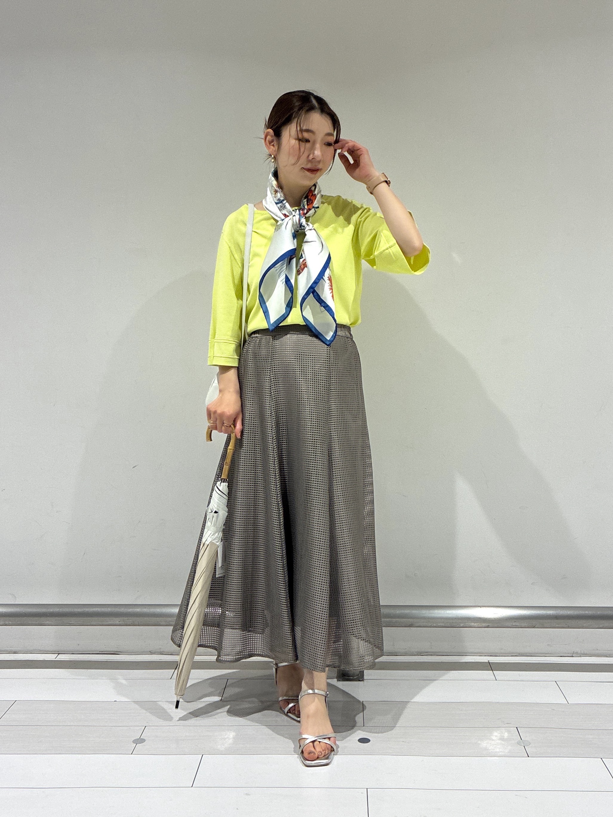 Rinさんの「UNTITLED｜【洗える/清涼感】袖スリットニットプルオーバー」を使ったコーディネート