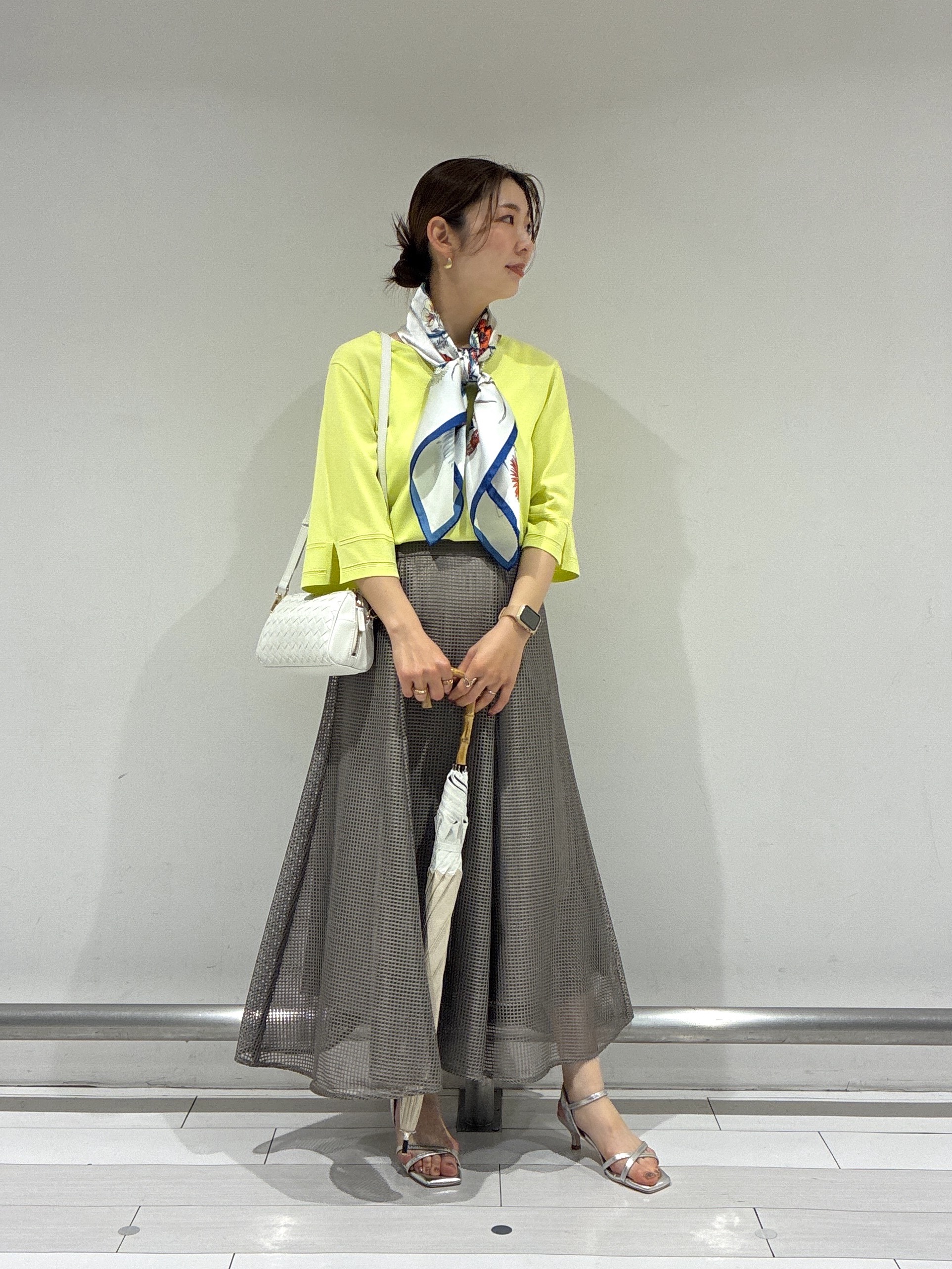 Rinさんの「UNTITLED｜【洗える/清涼感】袖スリットニットプルオーバー」を使ったコーディネート