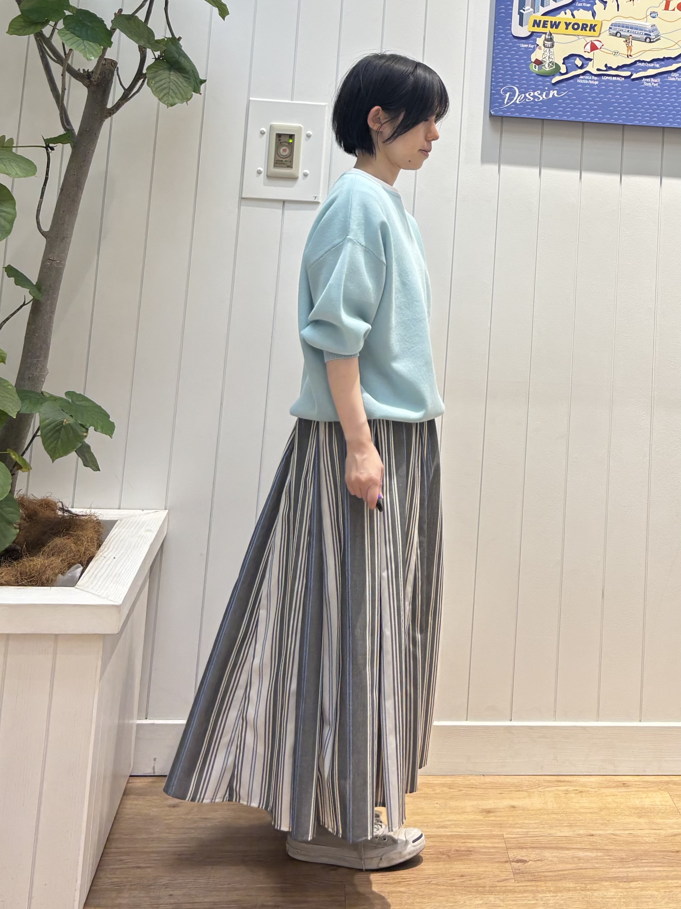 OKADAさんの「Dessin｜【洗える】シアーリラックスニット」を使ったコーディネート