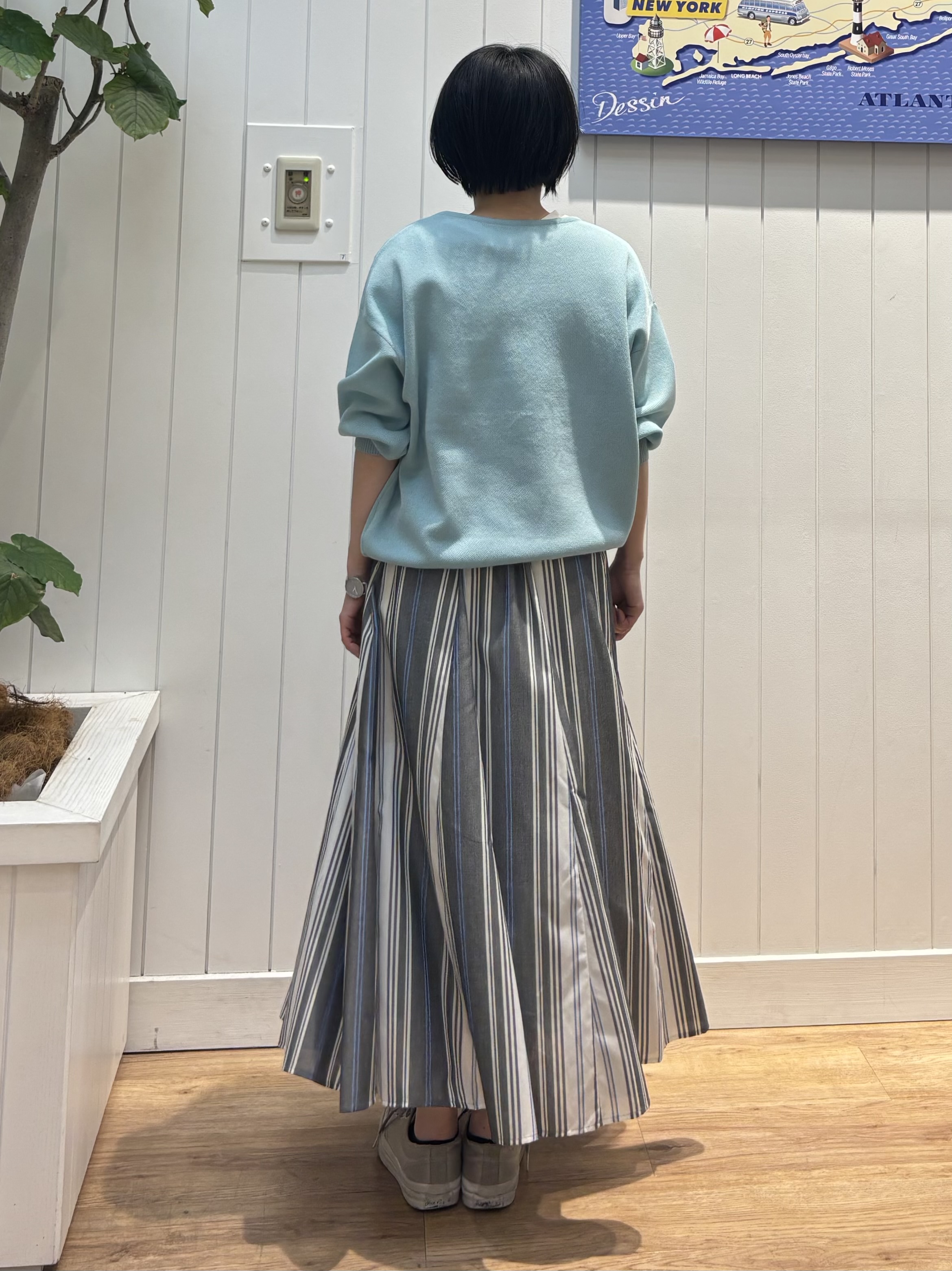 OKADAさんの「Dessin｜【洗える】シアーリラックスニット」を使ったコーディネート