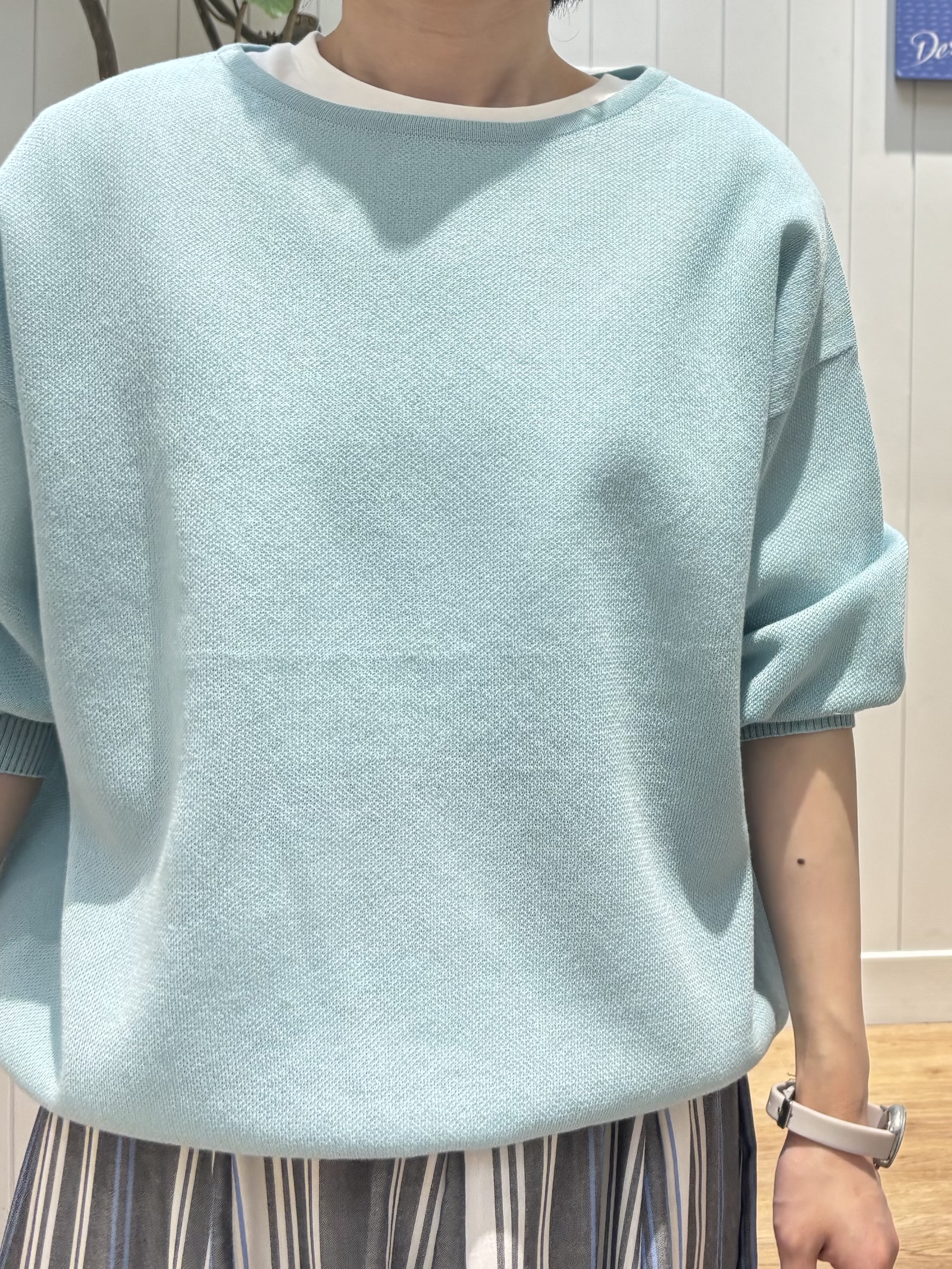 OKADAさんの「Dessin｜【洗える】シアーリラックスニット」を使ったコーディネート