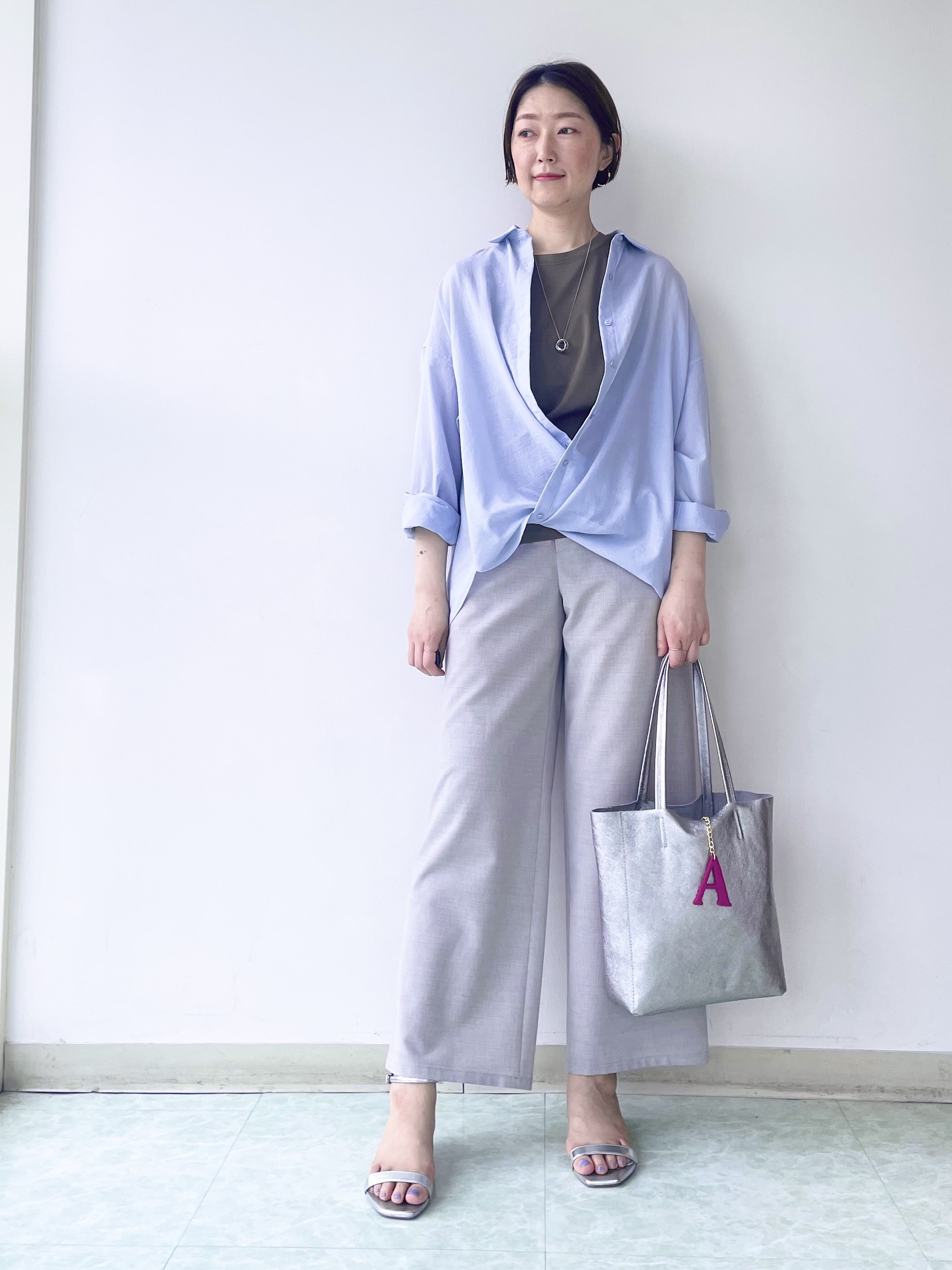 aliceさんの「UNTITLED｜【2WAY/マシンウォッシャブル】カシュクールデザインシャツ」を使ったコーディネート