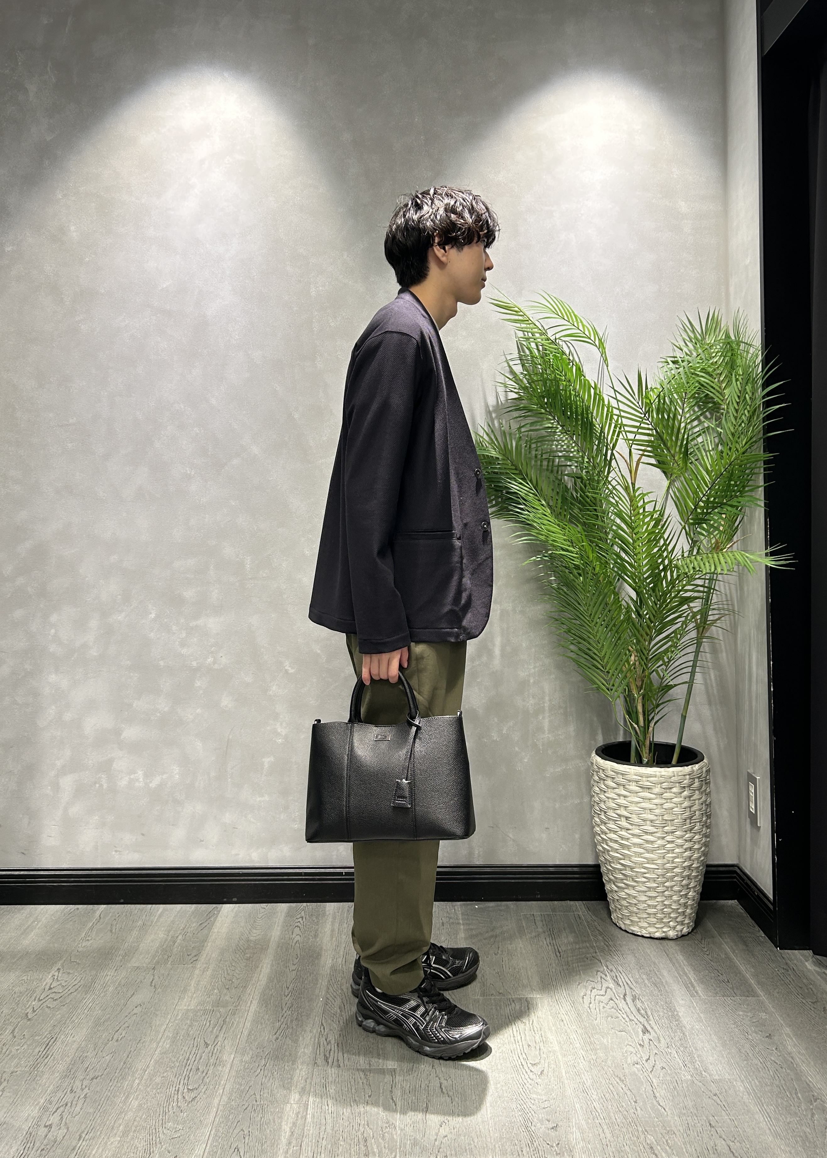 ruiさんの「TAKEO KIKUCHI｜【抗菌防臭】バーズアイメッシュノーカラージャケット」を使ったコーディネート