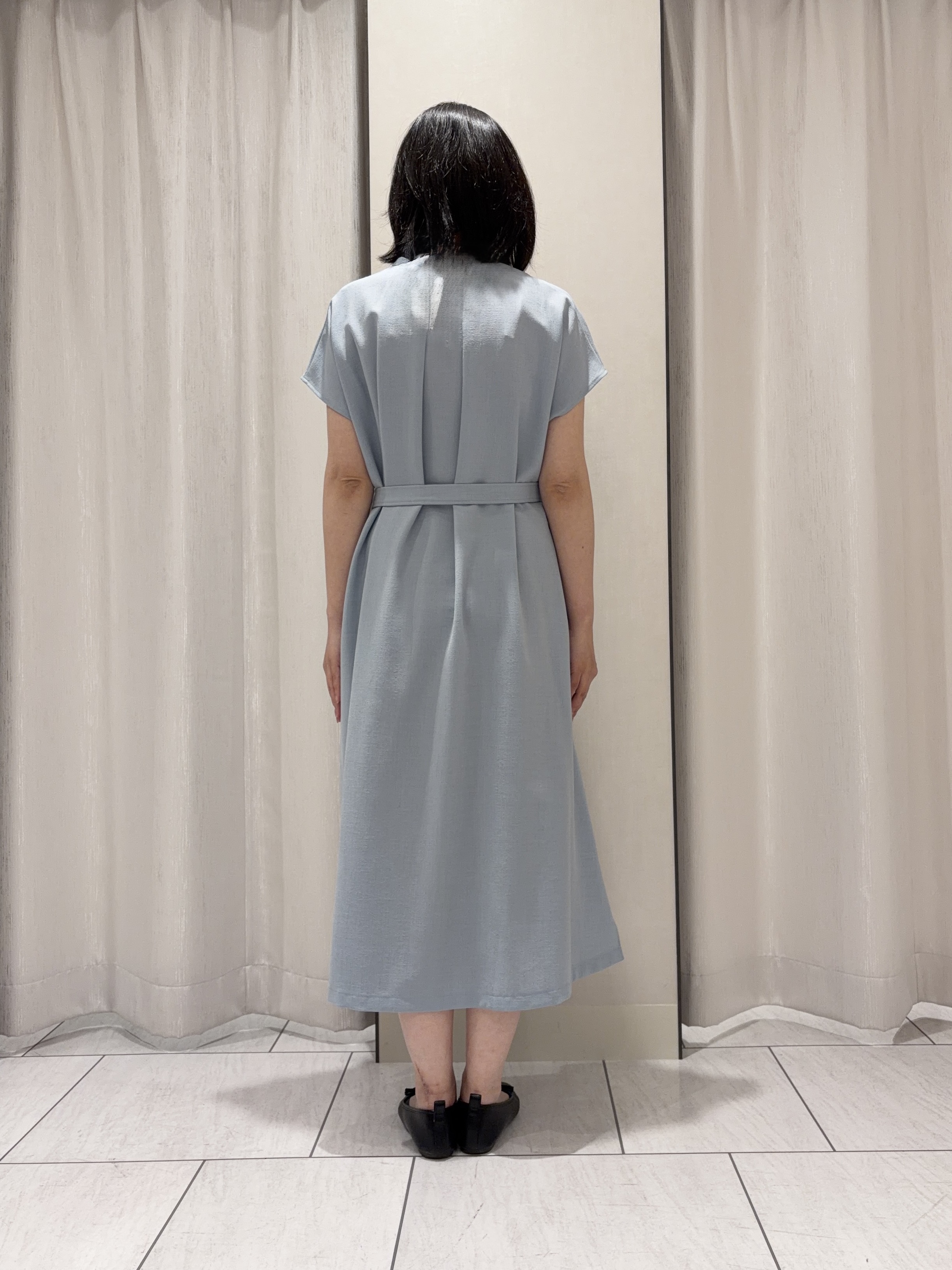 わたなべさんの「UNTITLED｜【UV/接触冷感/遮熱/通気性】スラブバンドカラーワンピース」を使ったコーディネート