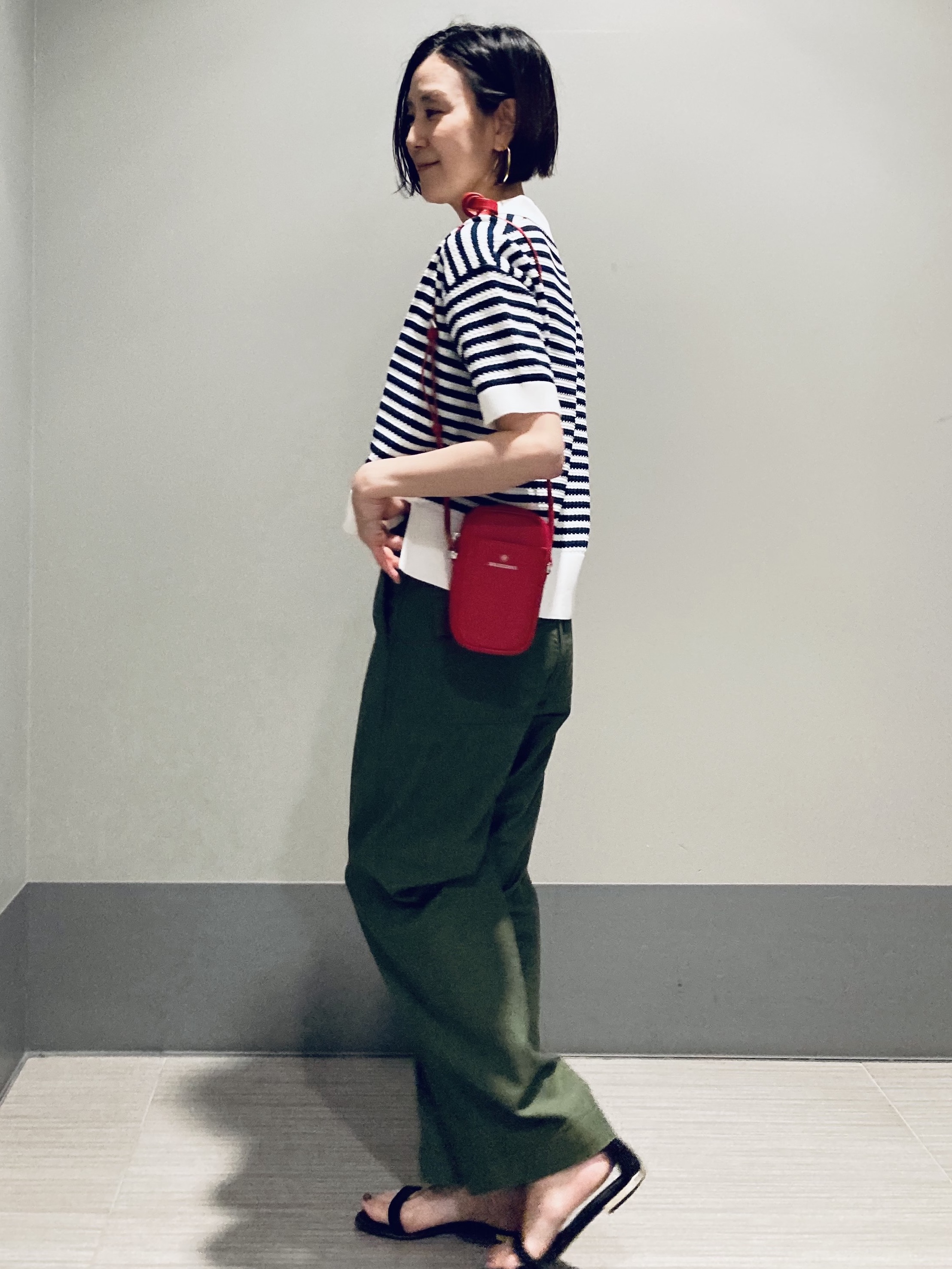 Furuさんの「DRESSTERIOR｜ウォッシャブルスキッパークロップドニット」を使ったコーディネート