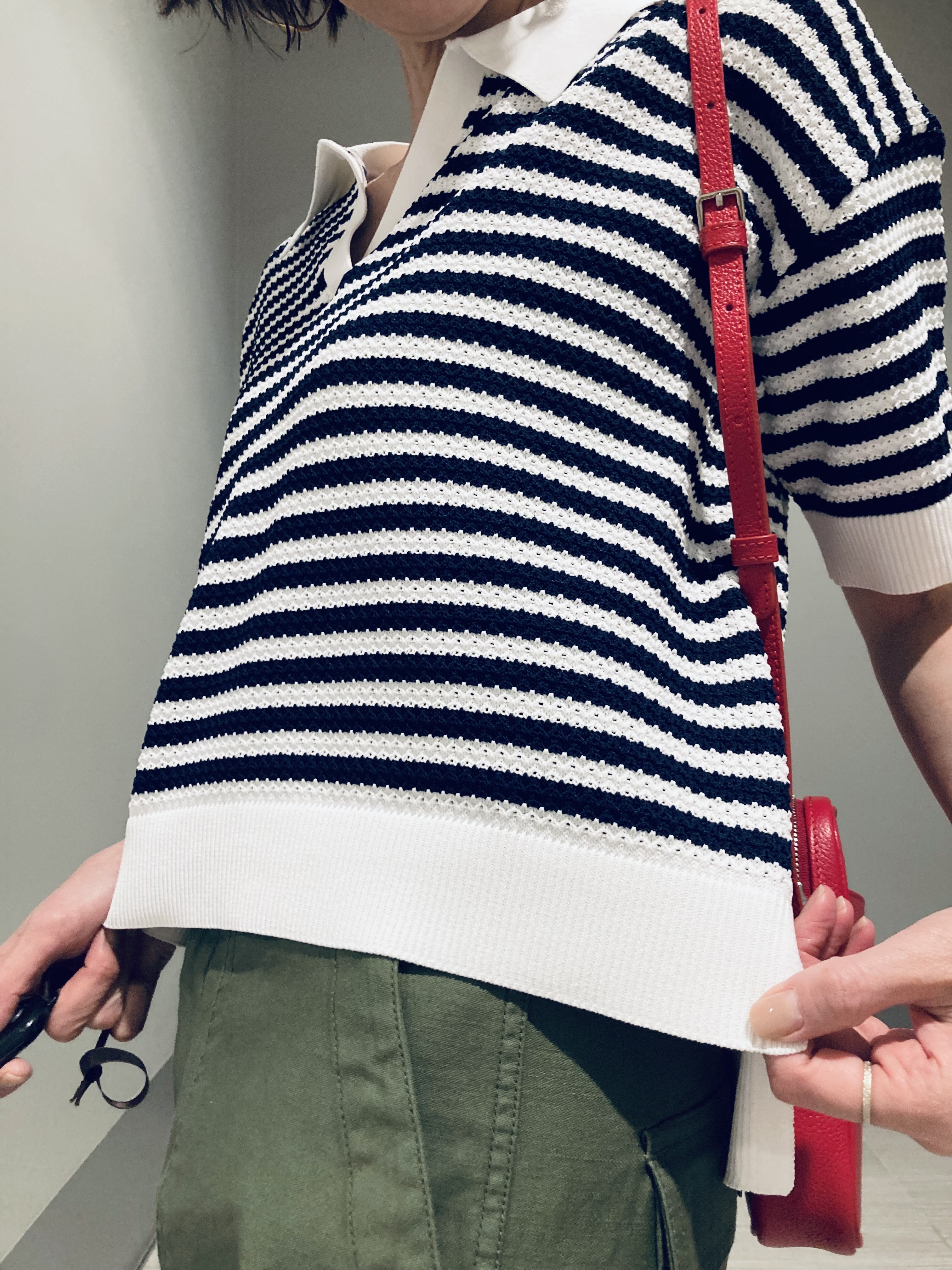 Furuさんの「DRESSTERIOR｜ウォッシャブルスキッパークロップドニット」を使ったコーディネート