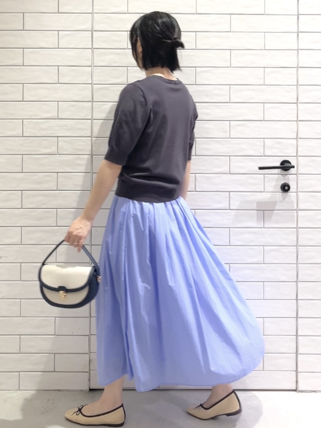 しおりさんの「OPAQUE.CLIP｜ロゴジャカードニット【洗濯機OK】」を使ったコーディネート