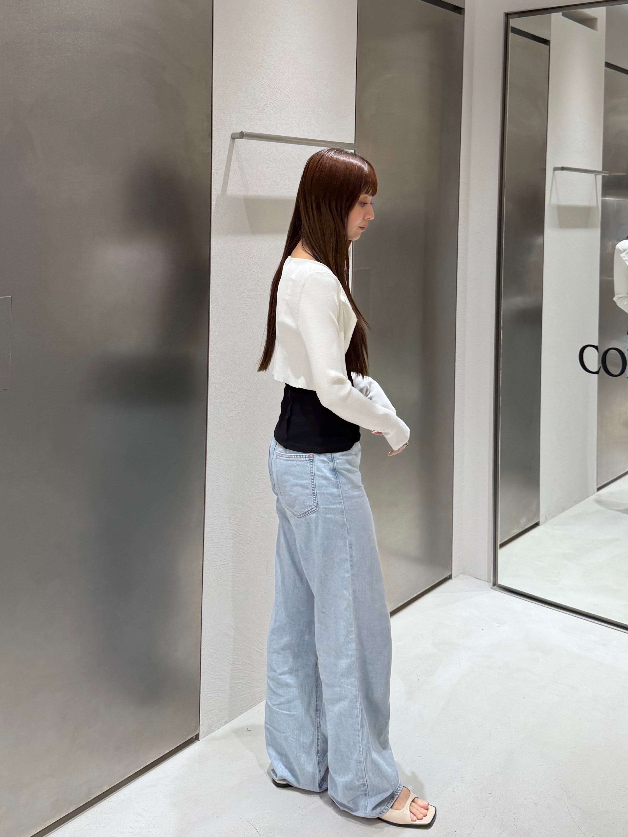 kanamiさんの「CODE A｜【Re】stretch hook cardigan」を使ったコーディネート