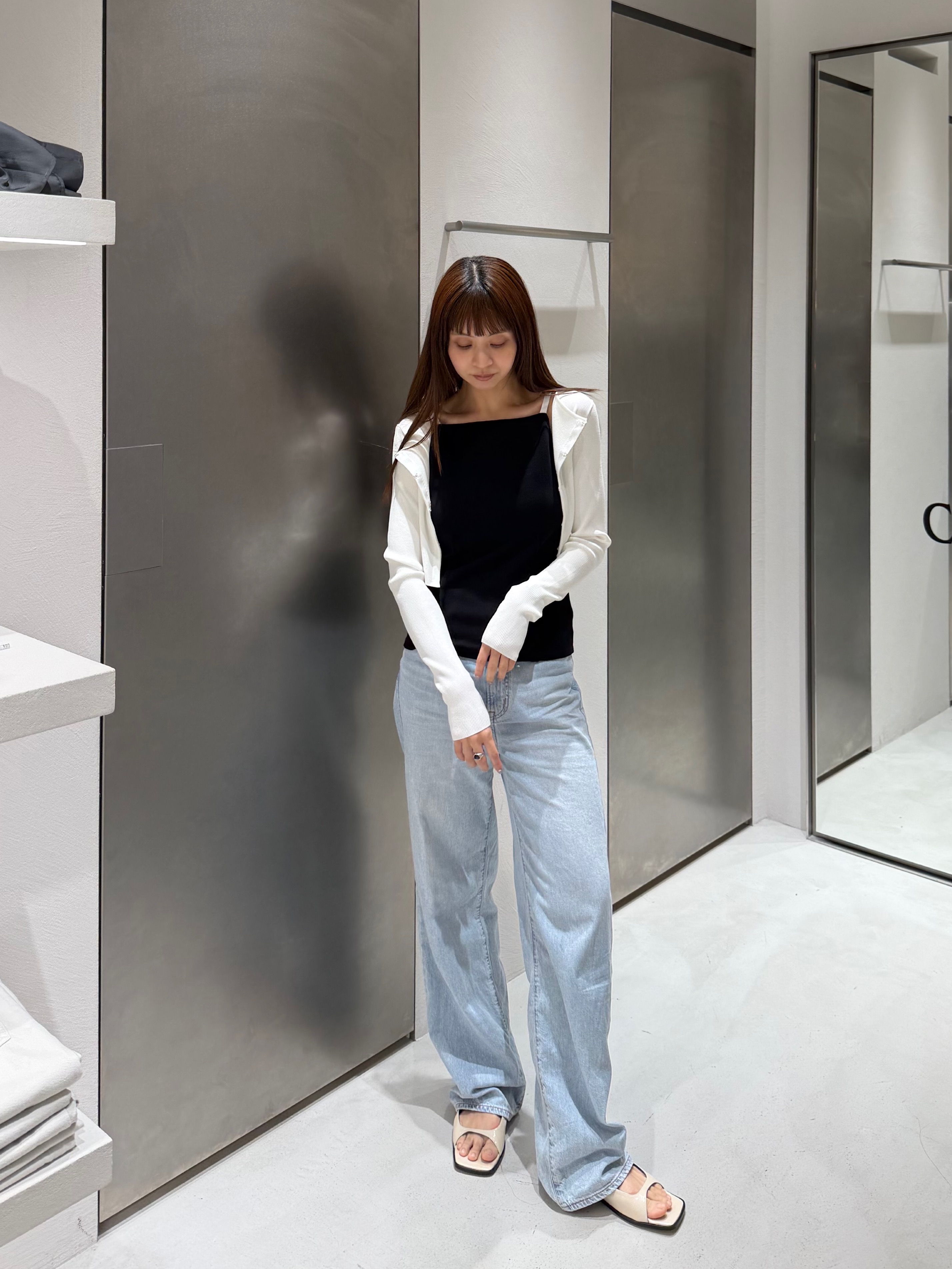 kanamiさんの「CODE A｜【Re】stretch hook cardigan」を使ったコーディネート