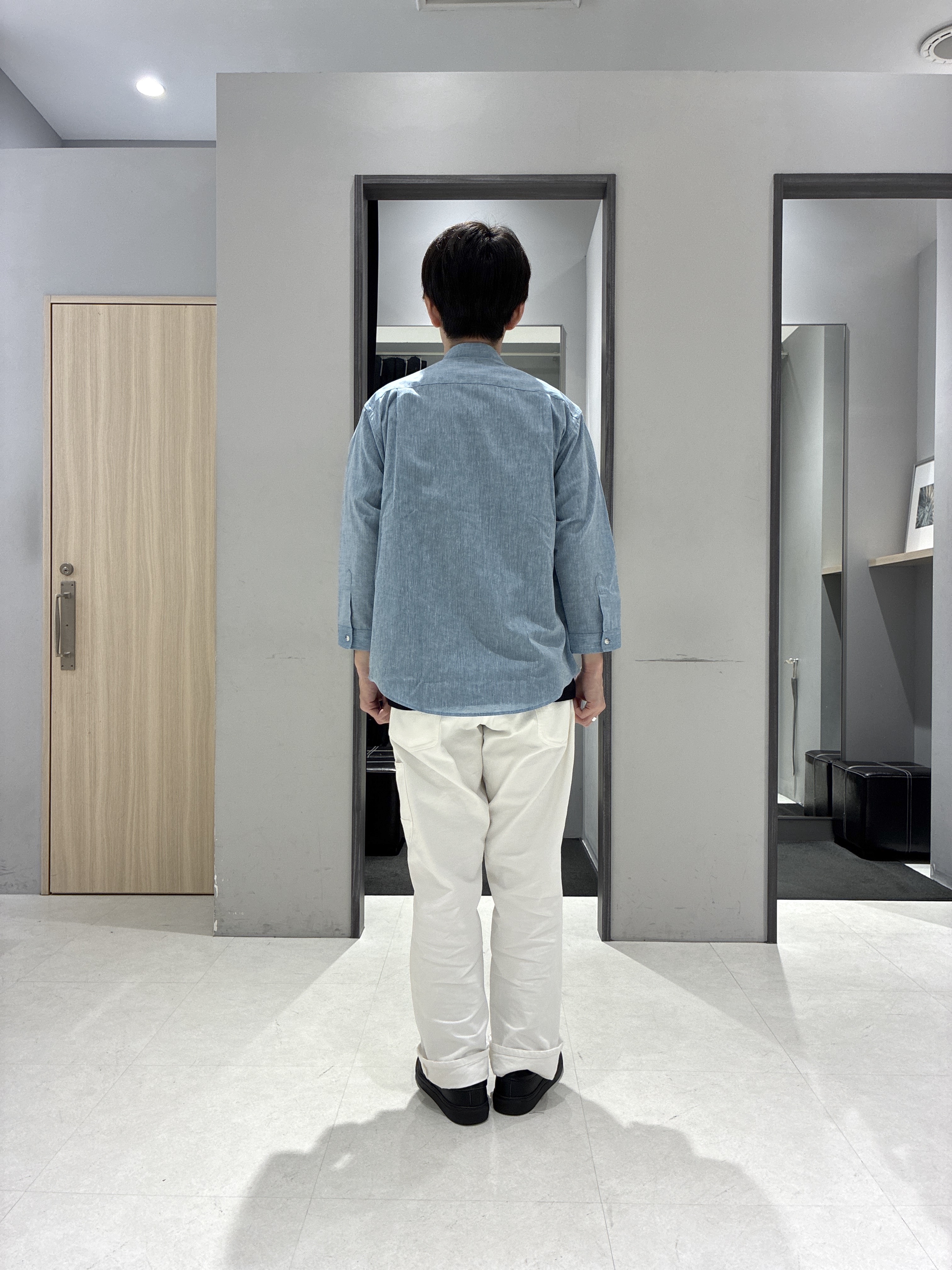 わいずみさんの「TAKEO KIKUCHI｜【接触冷感】ハイブリッド リネン 七分袖シャツ」を使ったコーディネート