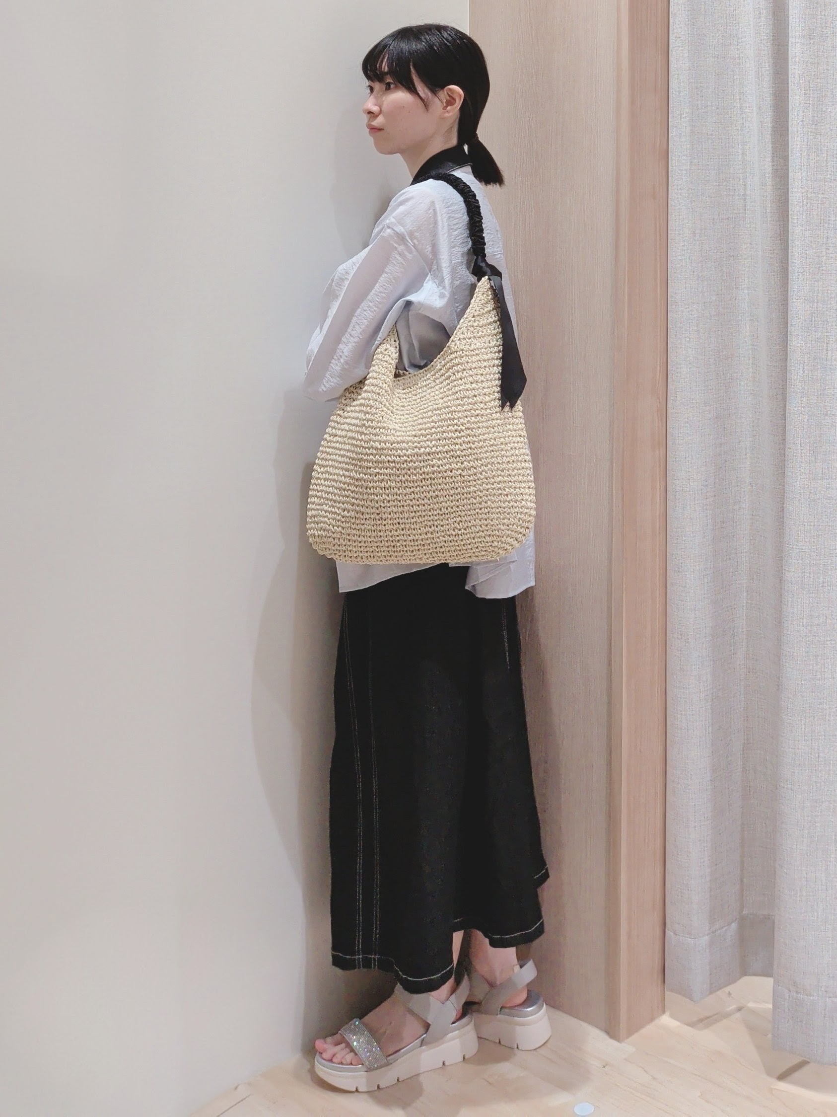 Yuiさんの「grove｜高評価！【体型カバー・洗える】シアーサファリシャツジャケット」を使ったコーディネート