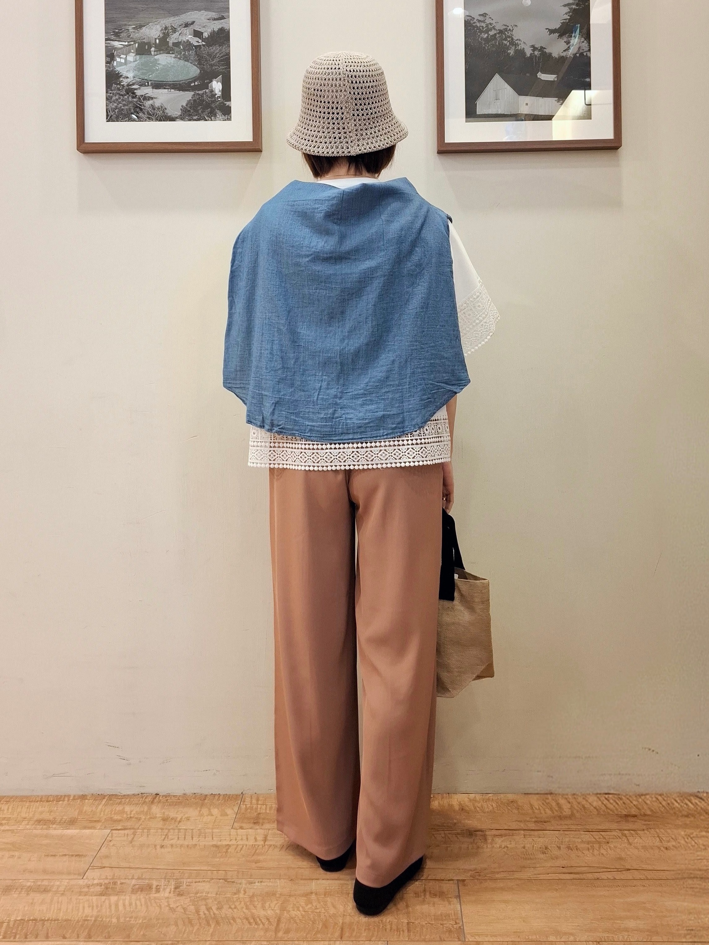まあるさんの「SHOO･LA･RUE｜【洗濯機可/ひんやり/体型カバー/S-LL】レース使いがポイント デザインTシャツ」を使ったコーディネート