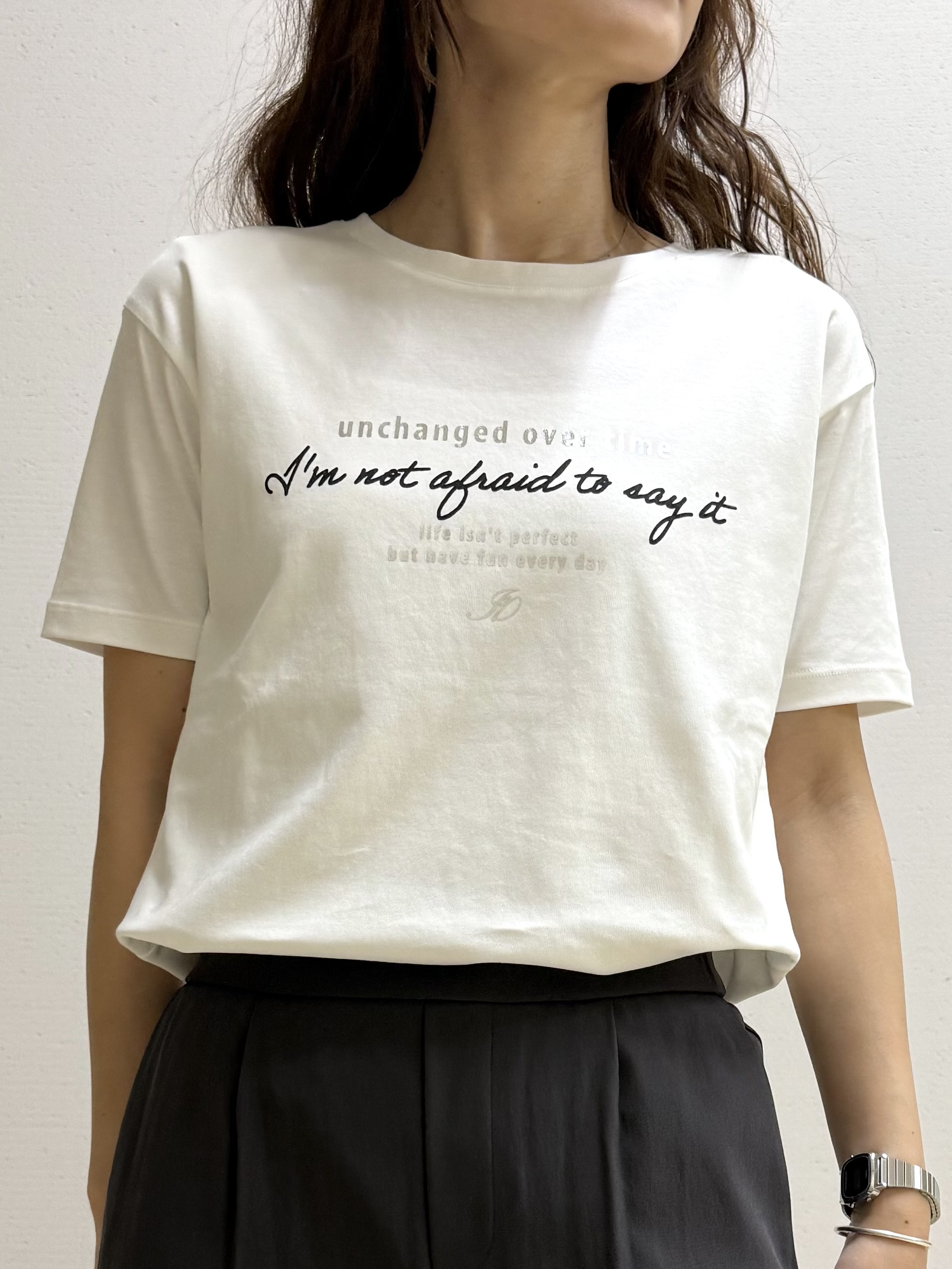 mamiさんの「INDIVI｜【UVケア／選べるグラフィック】スムースジャージTシャツ」を使ったコーディネート