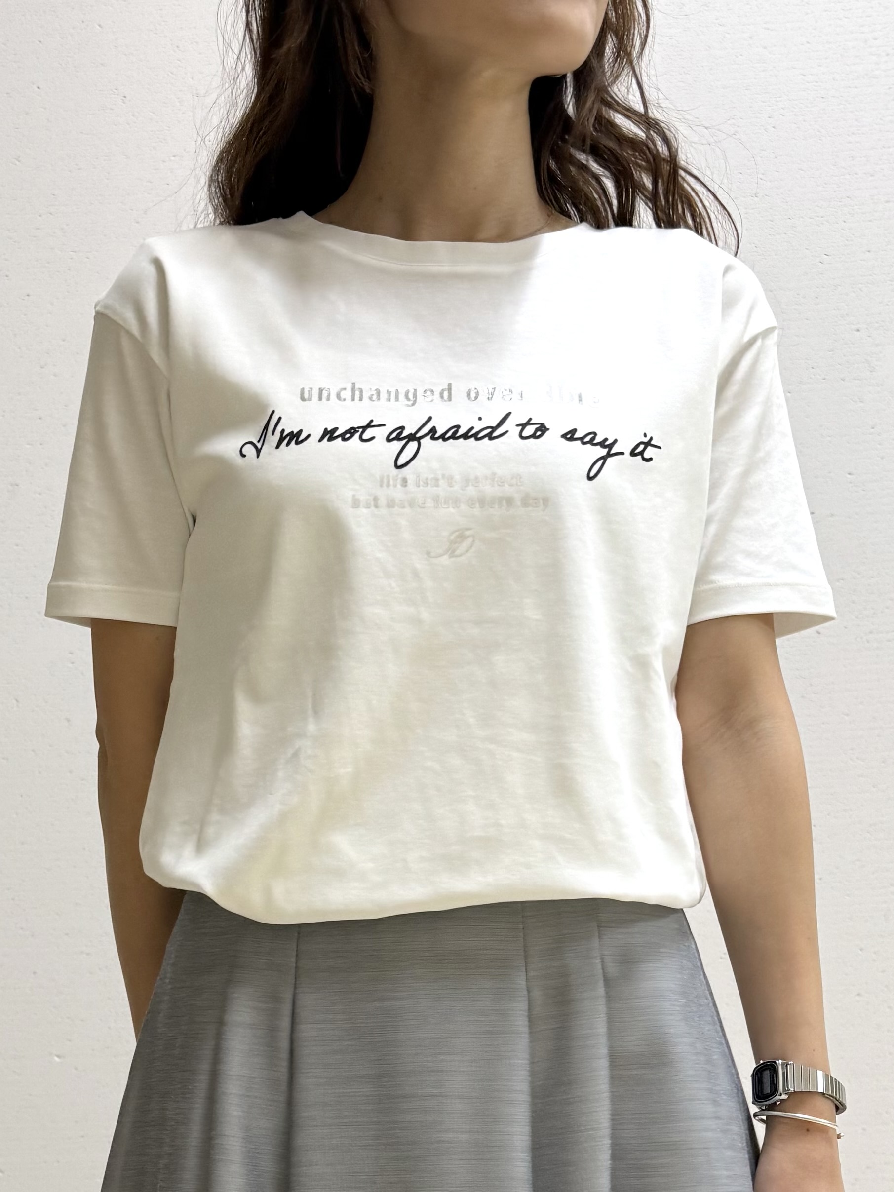 mamiさんの「INDIVI｜【UVケア／選べるグラフィック】スムースジャージTシャツ」を使ったコーディネート