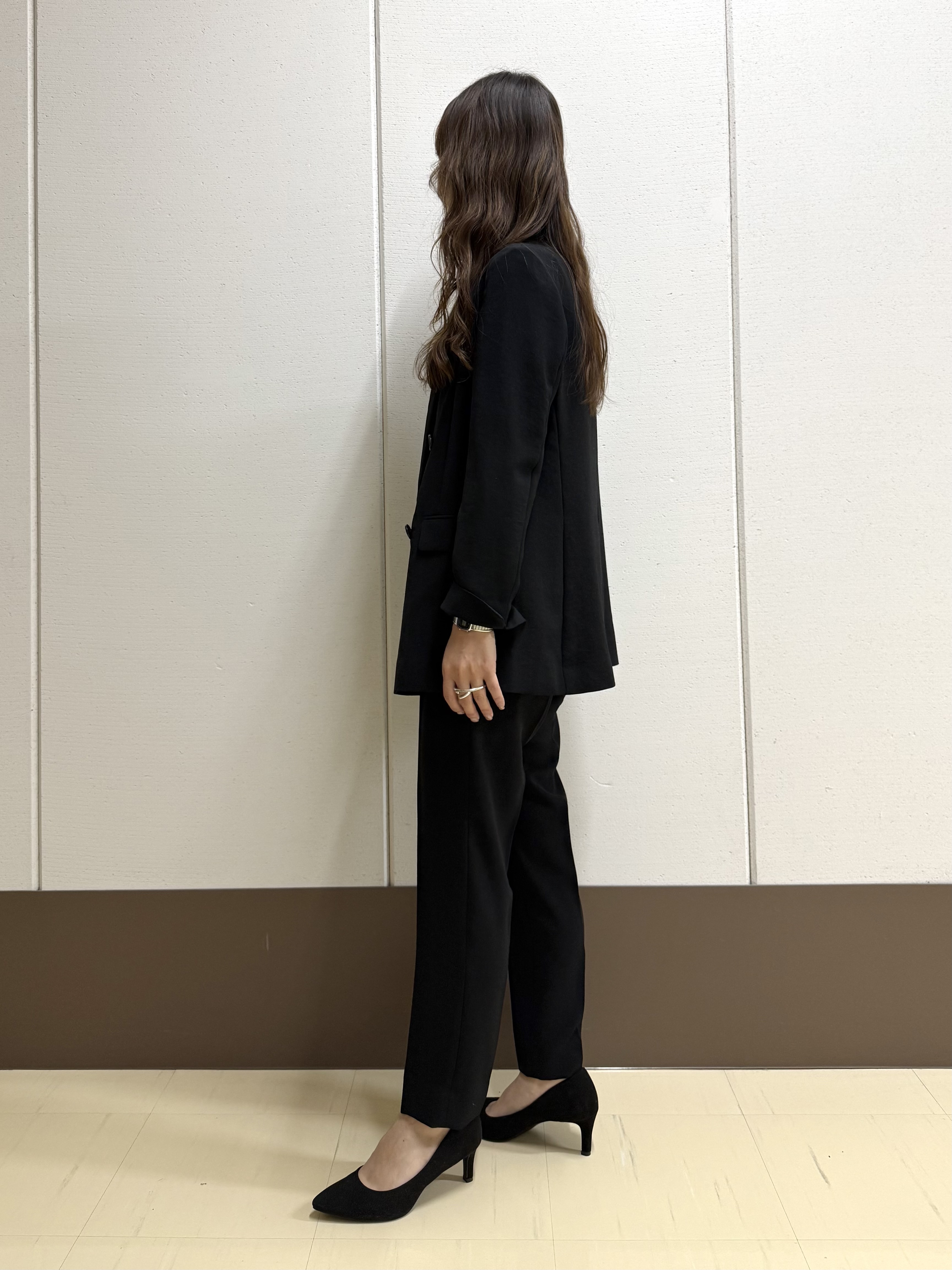 mamiさんの「INDIVI｜【洗える／着心地楽ちん】ブラウス風ストライプカットソートップス」を使ったコーディネート
