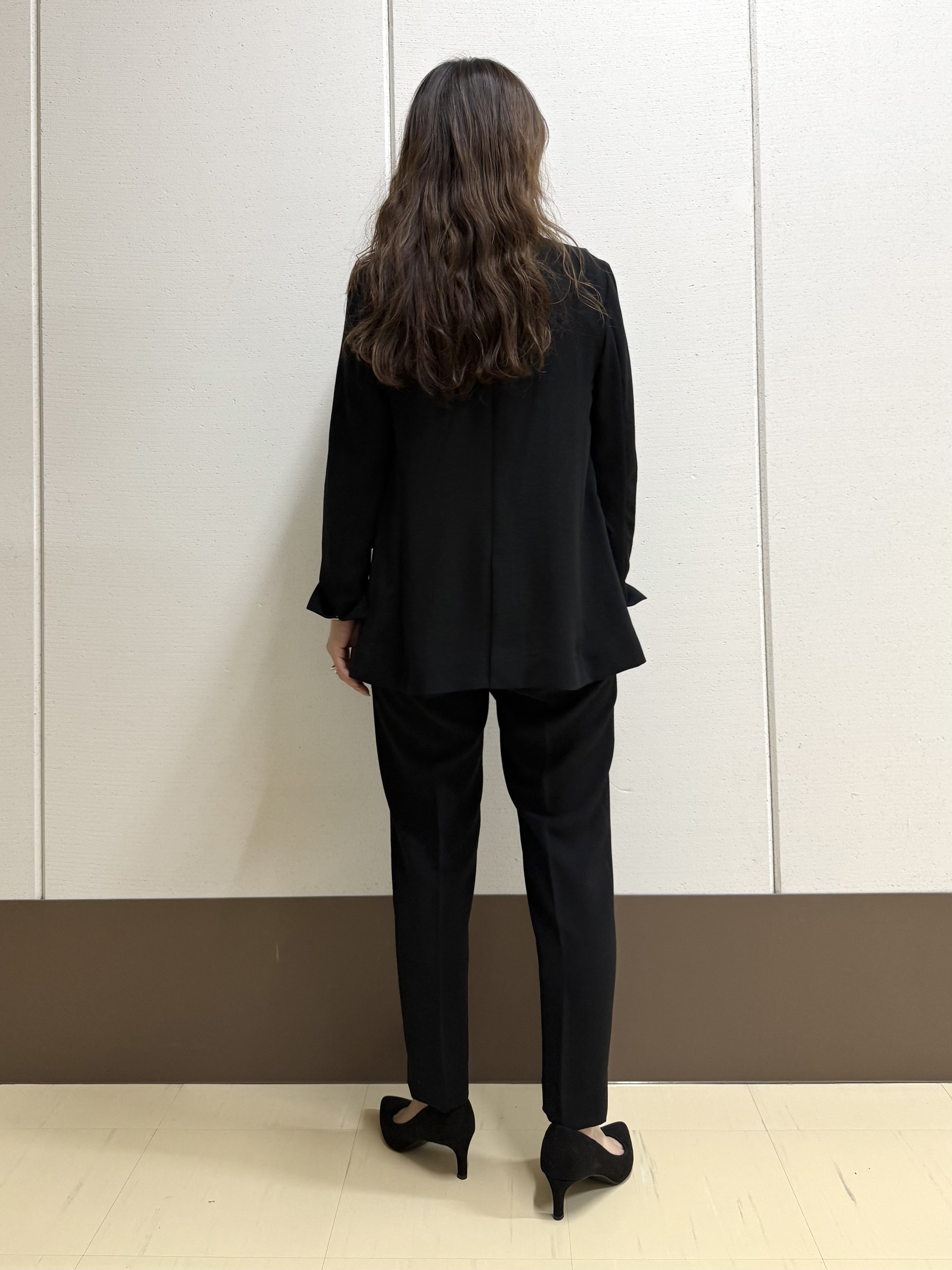 mamiさんの「INDIVI｜【洗える／着心地楽ちん】ブラウス風ストライプカットソートップス」を使ったコーディネート