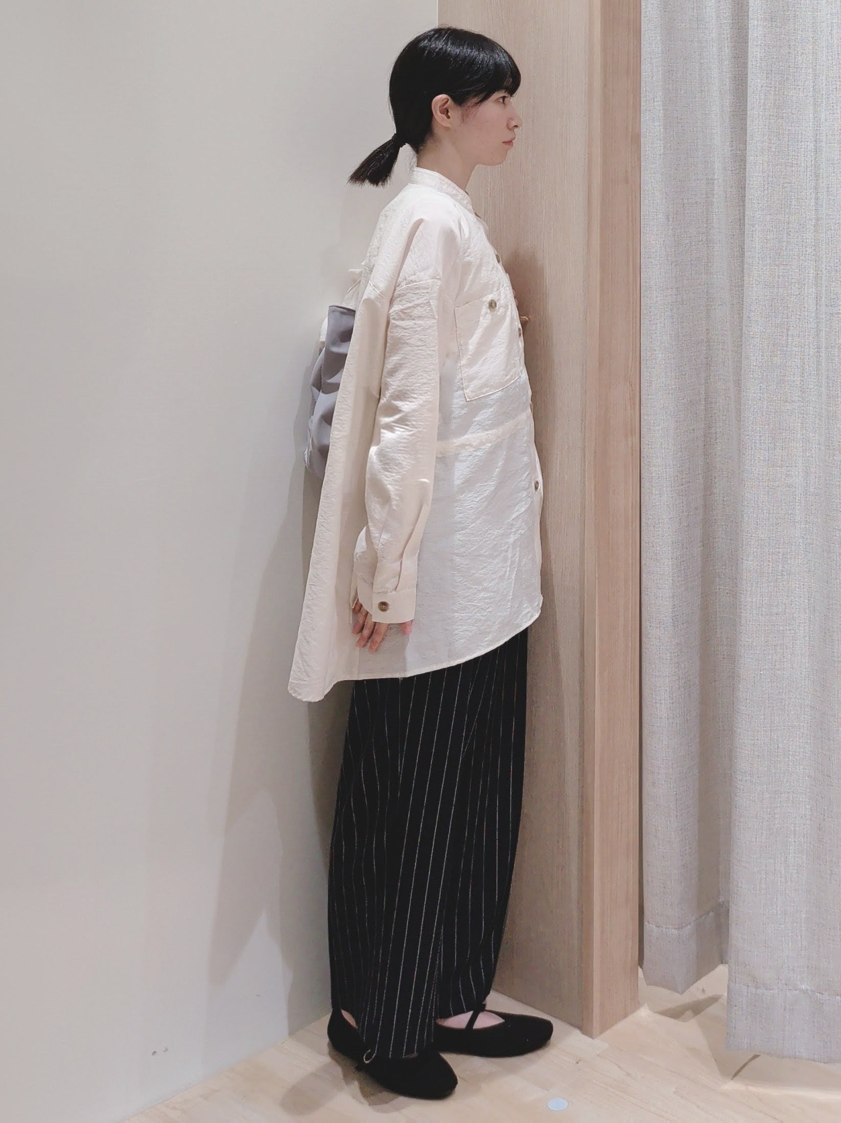 Yuiさんの「grove｜高評価！【体型カバー・洗える】シアーサファリシャツジャケット」を使ったコーディネート