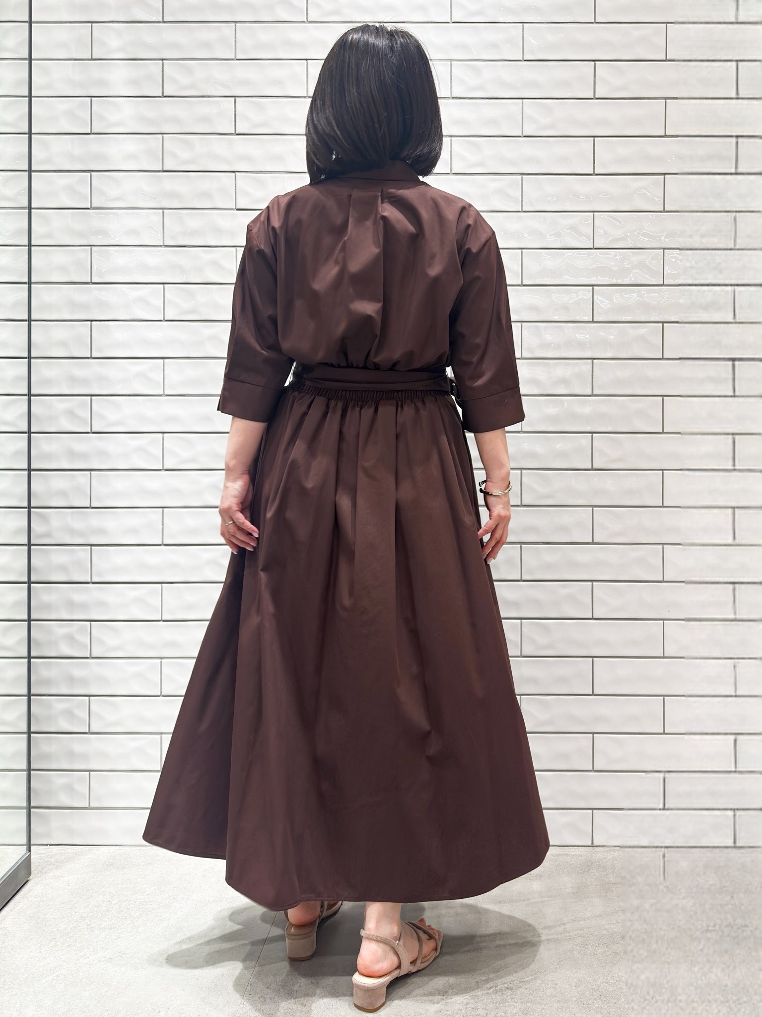 Minさんの「OPAQUE.CLIP｜リボンベルト付きシャツワンピース【洗濯機OK／防シワ加工】」を使ったコーディネート