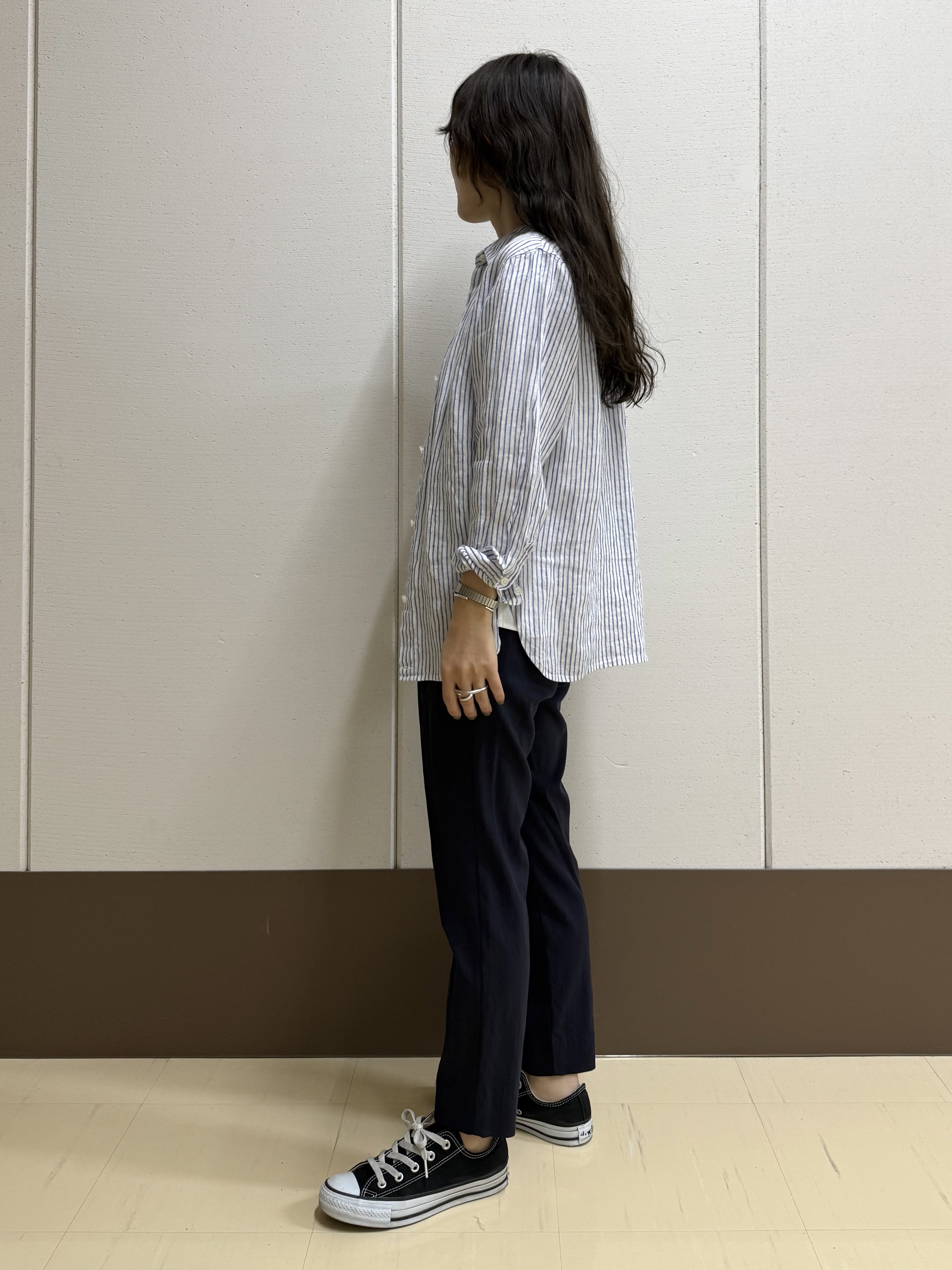 mamiさんの「INDIVI｜【抗菌防臭／消臭】上品光沢コットンTシャツ」を使ったコーディネート