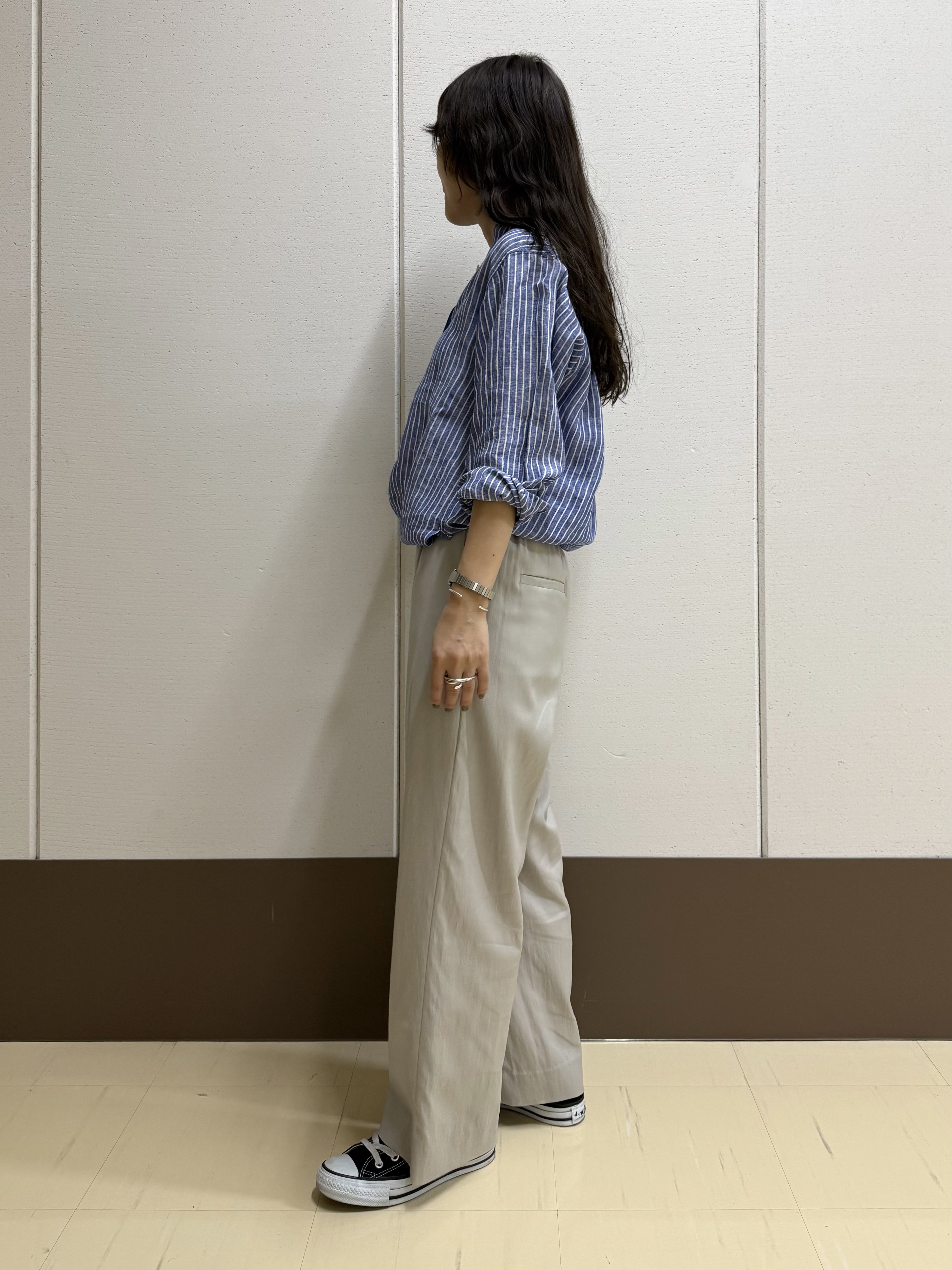 mamiさんの「INDIVI｜【接触冷感／2WAY】カシュクールリネンシャツ」を使ったコーディネート