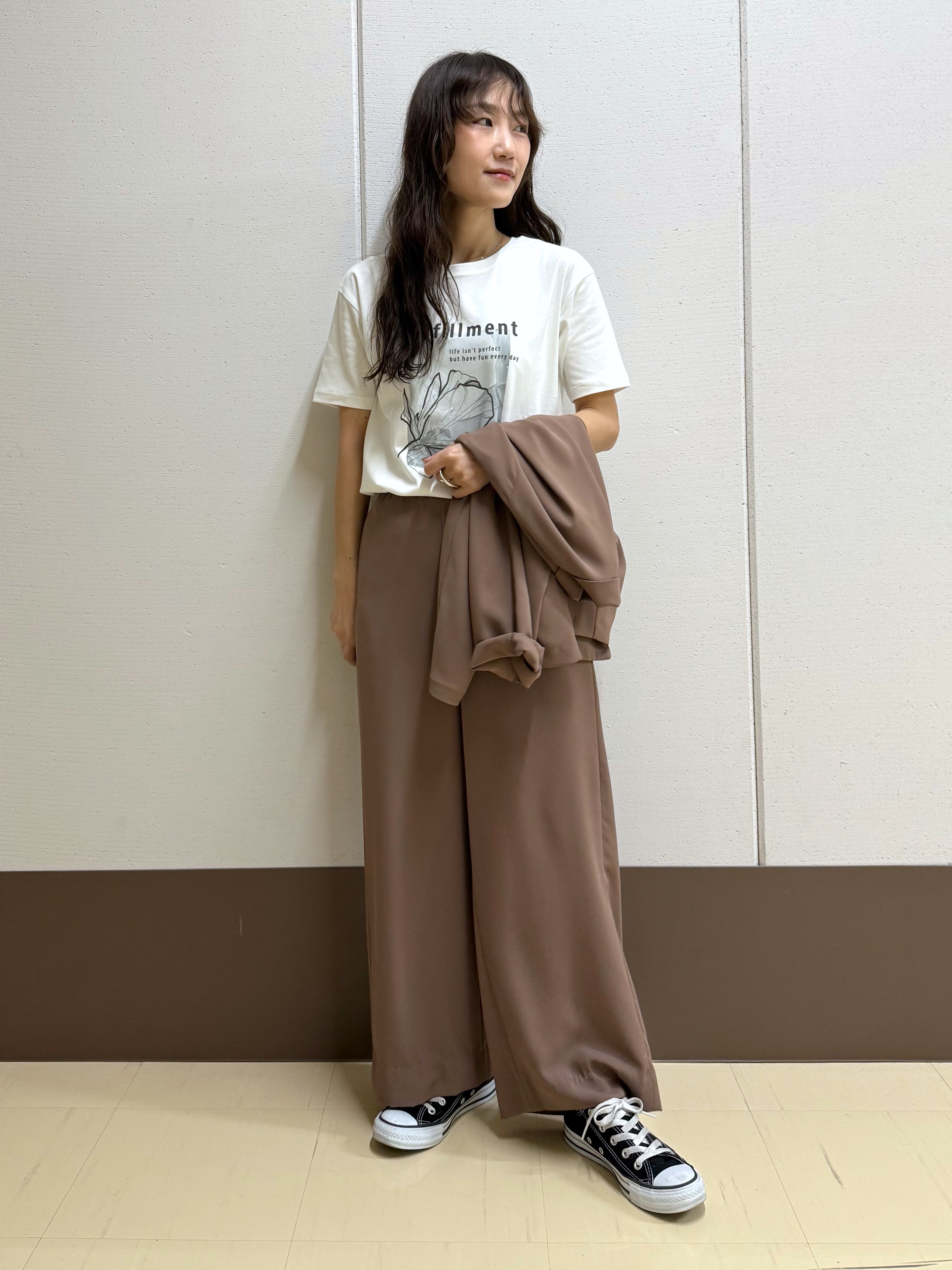 mamiさんの「INDIVI｜【さらに軽く軽快！／着る日傘】ドルマンダブルジャケット」を使ったコーディネート