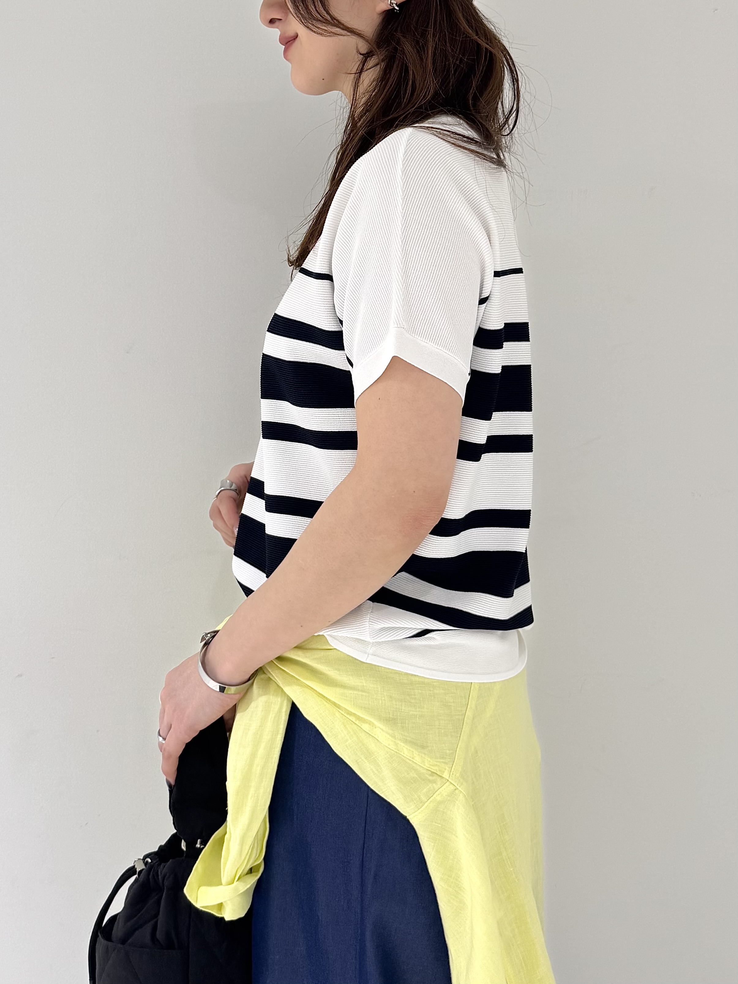 そんさんの「INDIVI｜【接触冷感／2WAY】カシュクールリネンシャツ」を使ったコーディネート