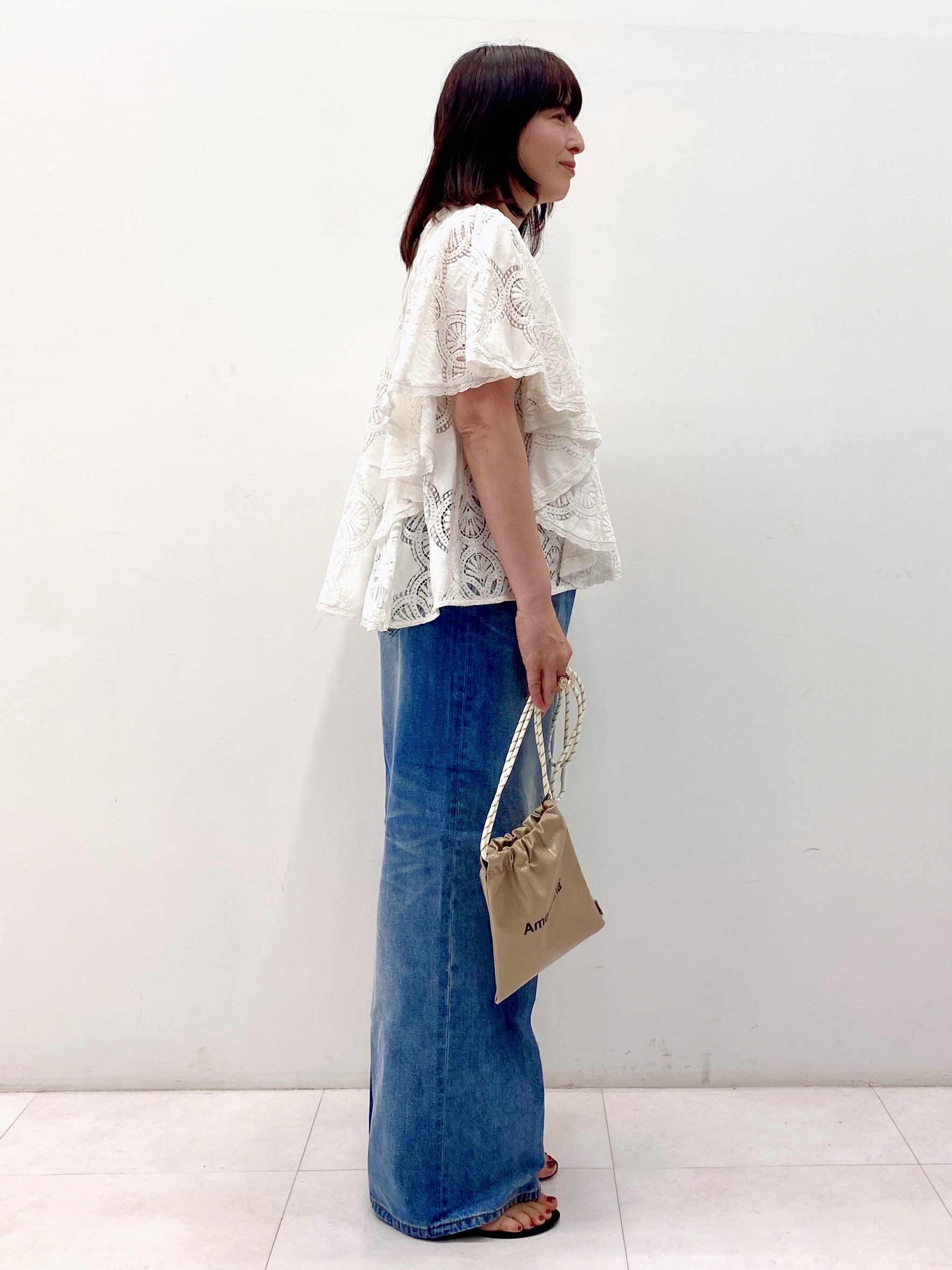 Sawaguchiさんの「DRESSTERIOR｜ラッセルレース ブラウス」を使ったコーディネート