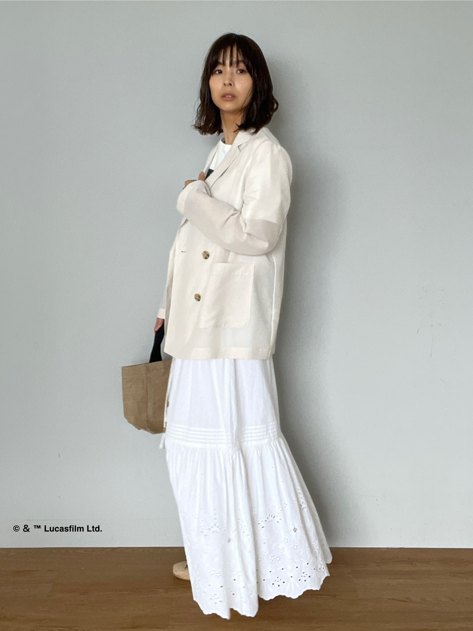 misaさんの「DRESSTERIOR｜【接触冷感】STAR WARS カプセルグローグTシャツ」を使ったコーディネート