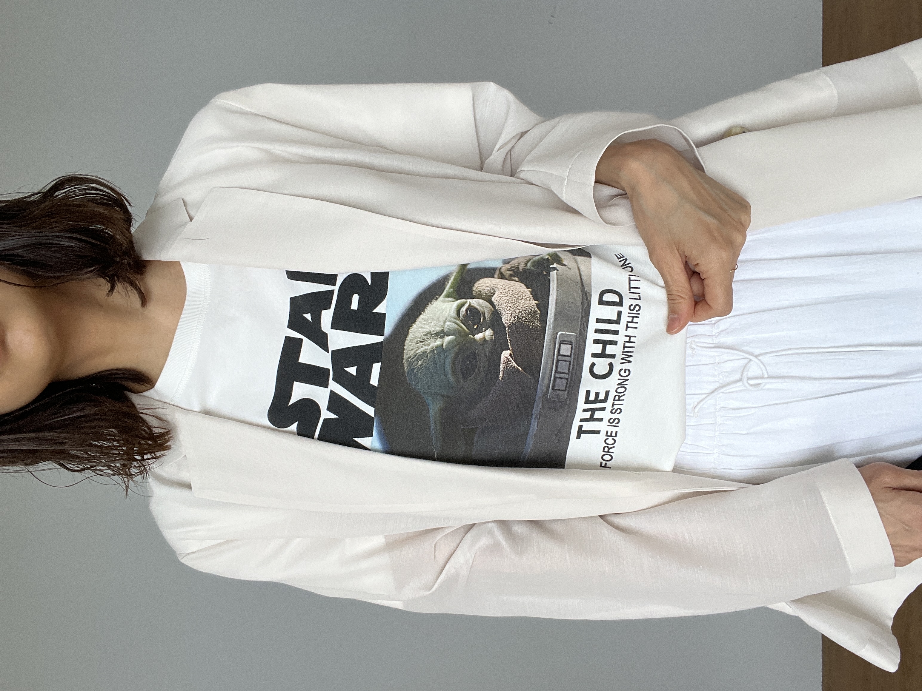 misaさんの「DRESSTERIOR｜【接触冷感】STAR WARS カプセルグローグTシャツ」を使ったコーディネート