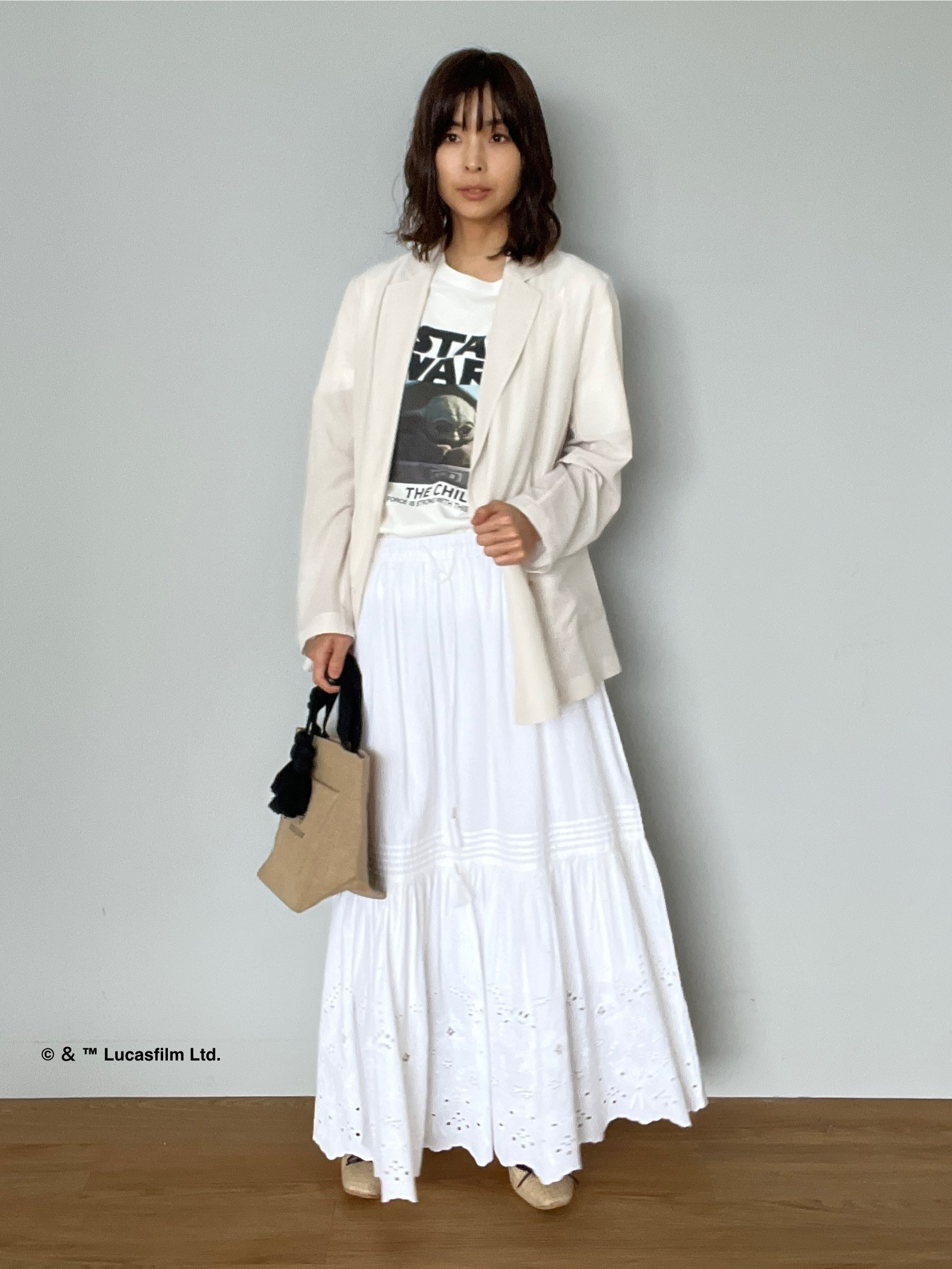 misaさんの「DRESSTERIOR｜【接触冷感】STAR WARS カプセルグローグTシャツ」を使ったコーディネート
