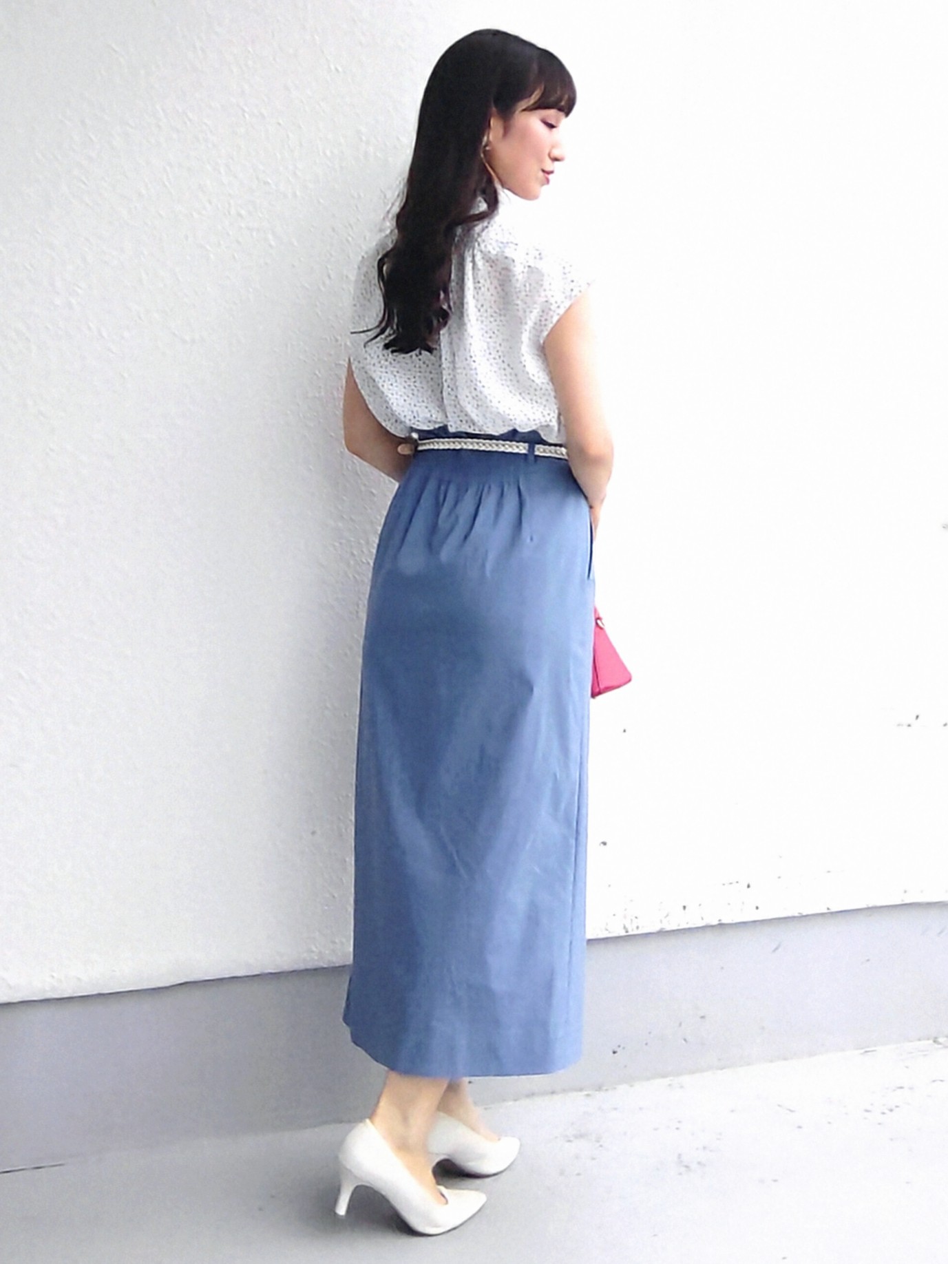 keinaさんの「SunaUna｜【手洗い可】シアーボウタイブラウス」を使ったコーディネート