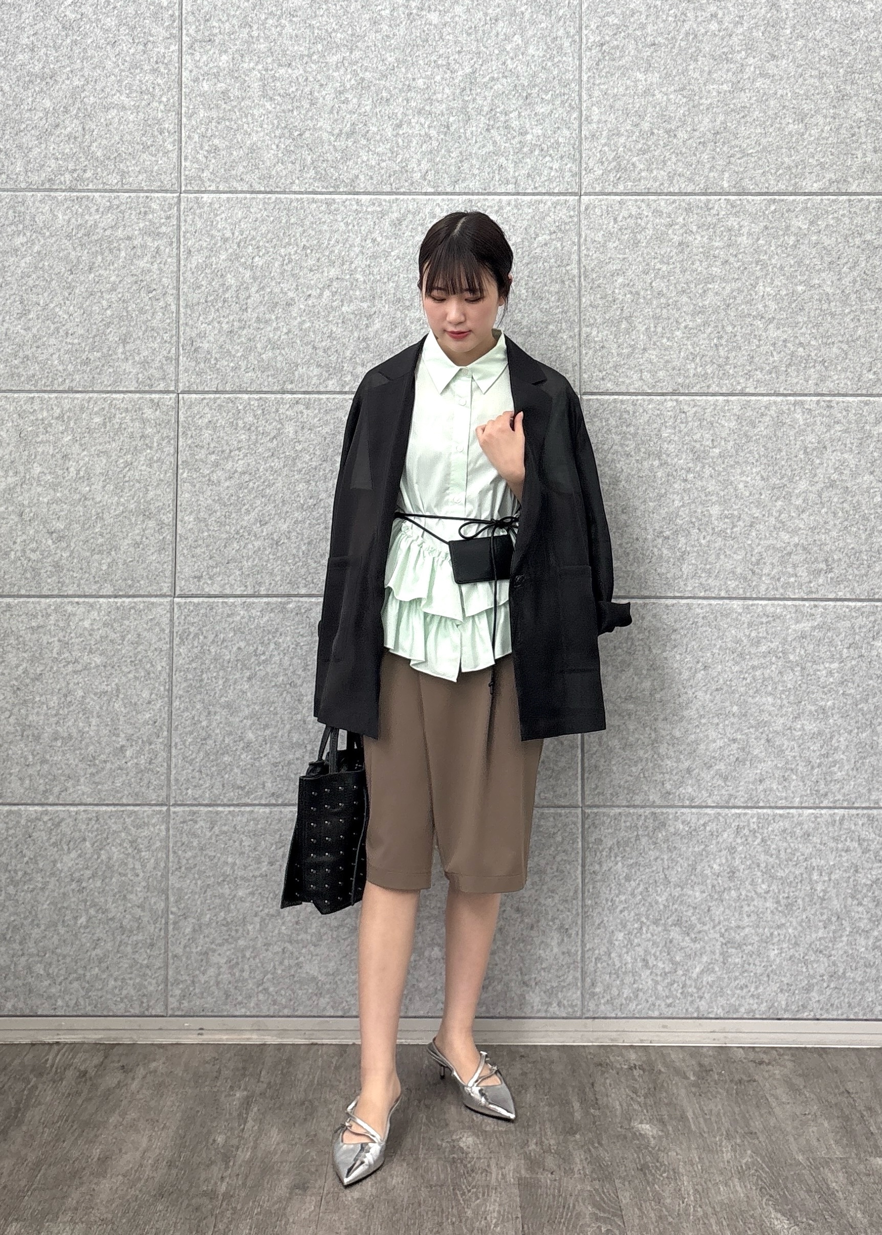 Renoさんの「INDIVI｜シアーシャツジャケット【接触冷感】」を使ったコーディネート
